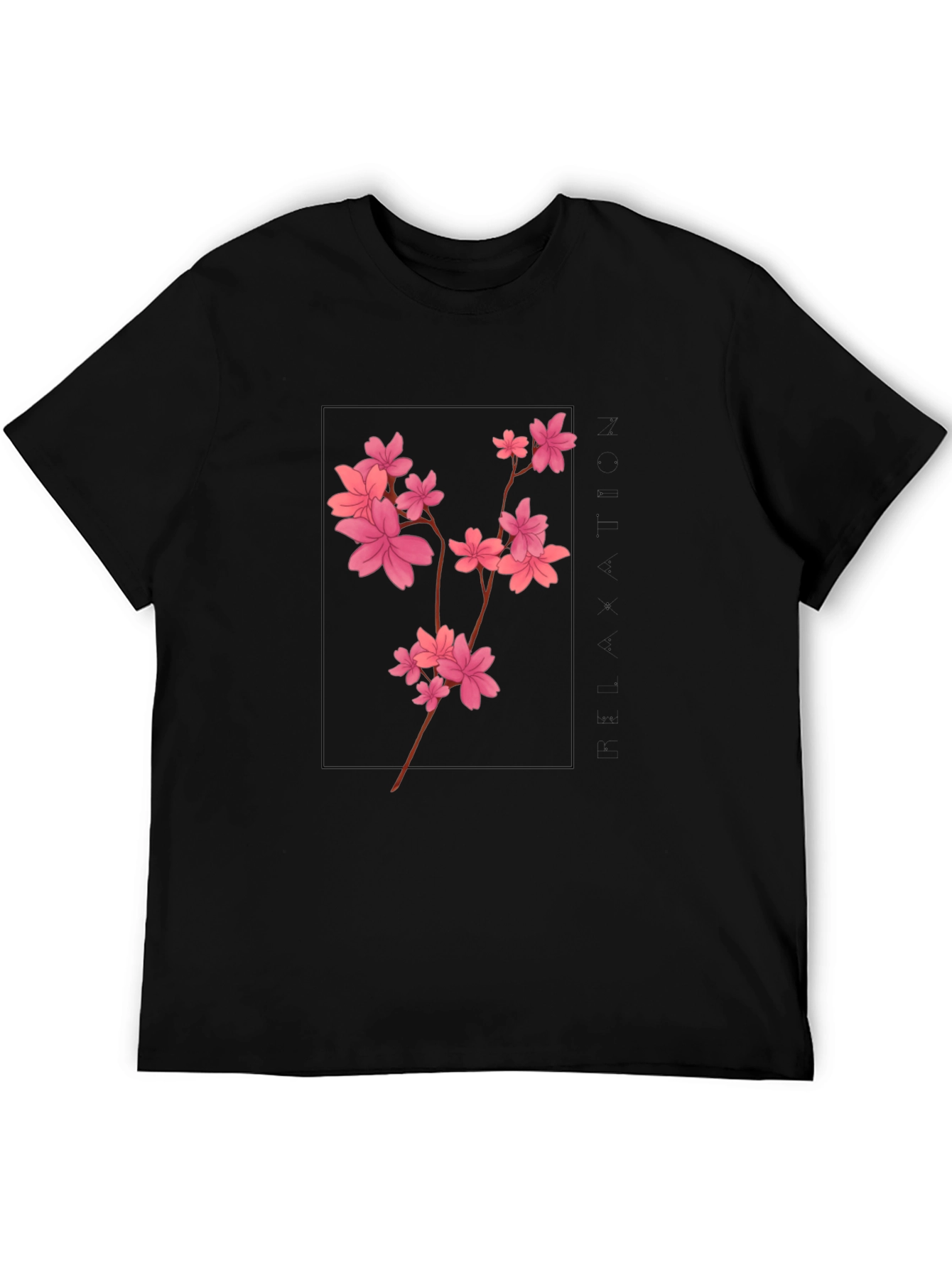 Cherry Blossom T-Shirt - Black Graphic Tee