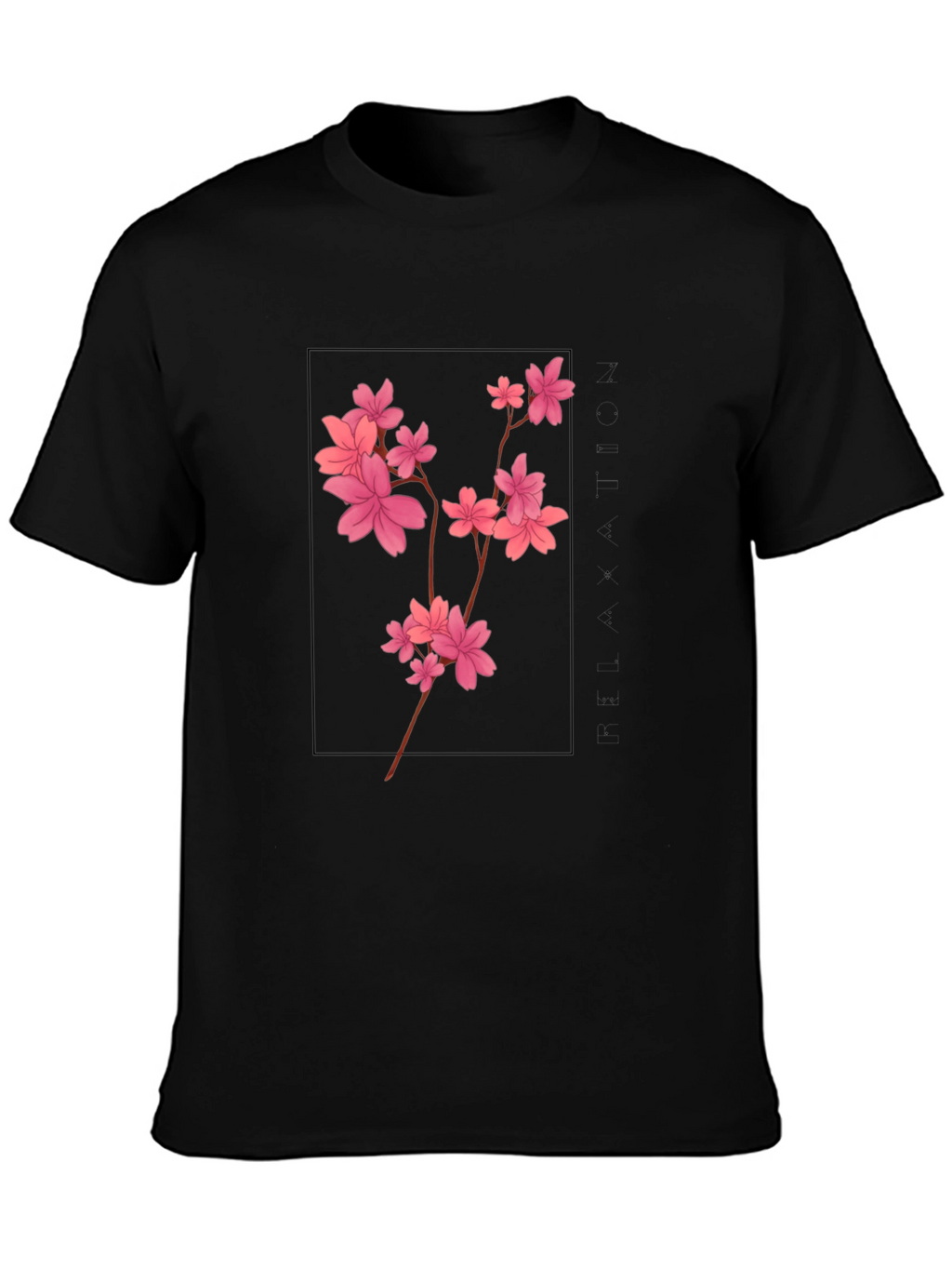 Cherry Blossom T-Shirt - Black Graphic Tee