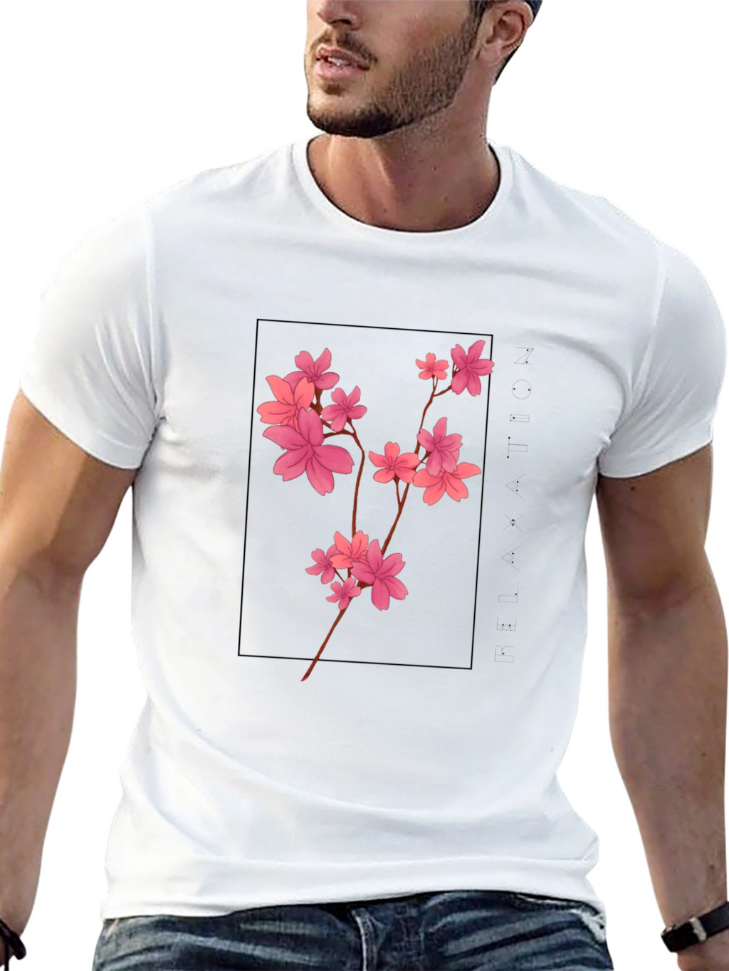 Cherry Blossom T-Shirt - Black Graphic Tee