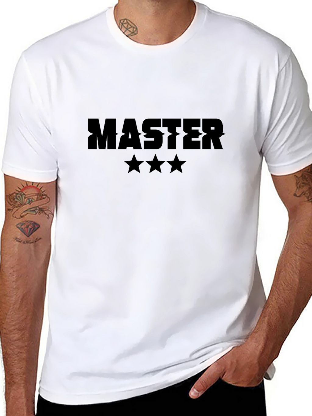 Master Three Star Black T-Shirt