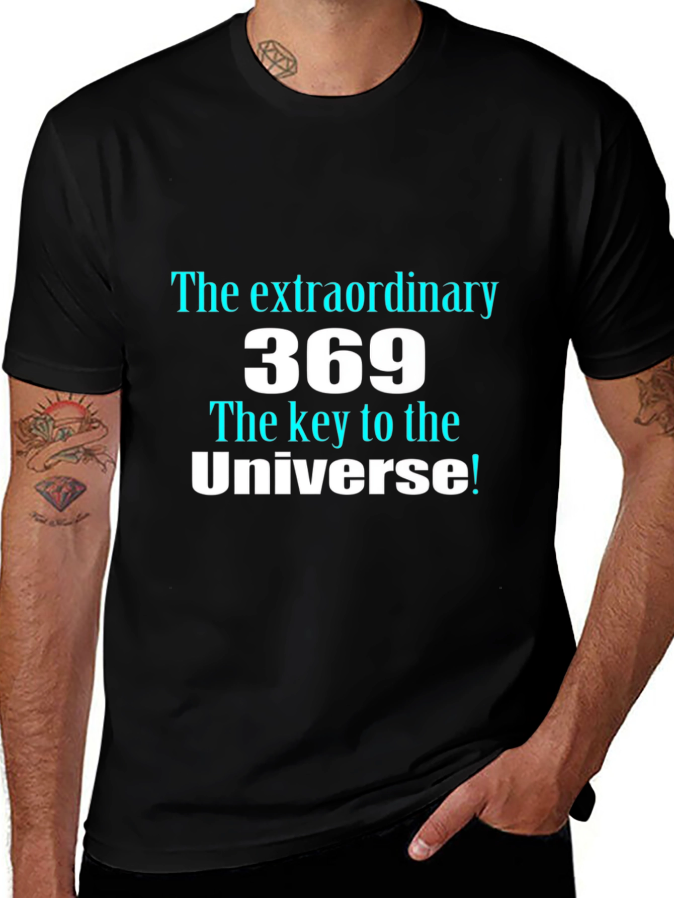 369 The Key to the Universe Mens Black T-Shirt
