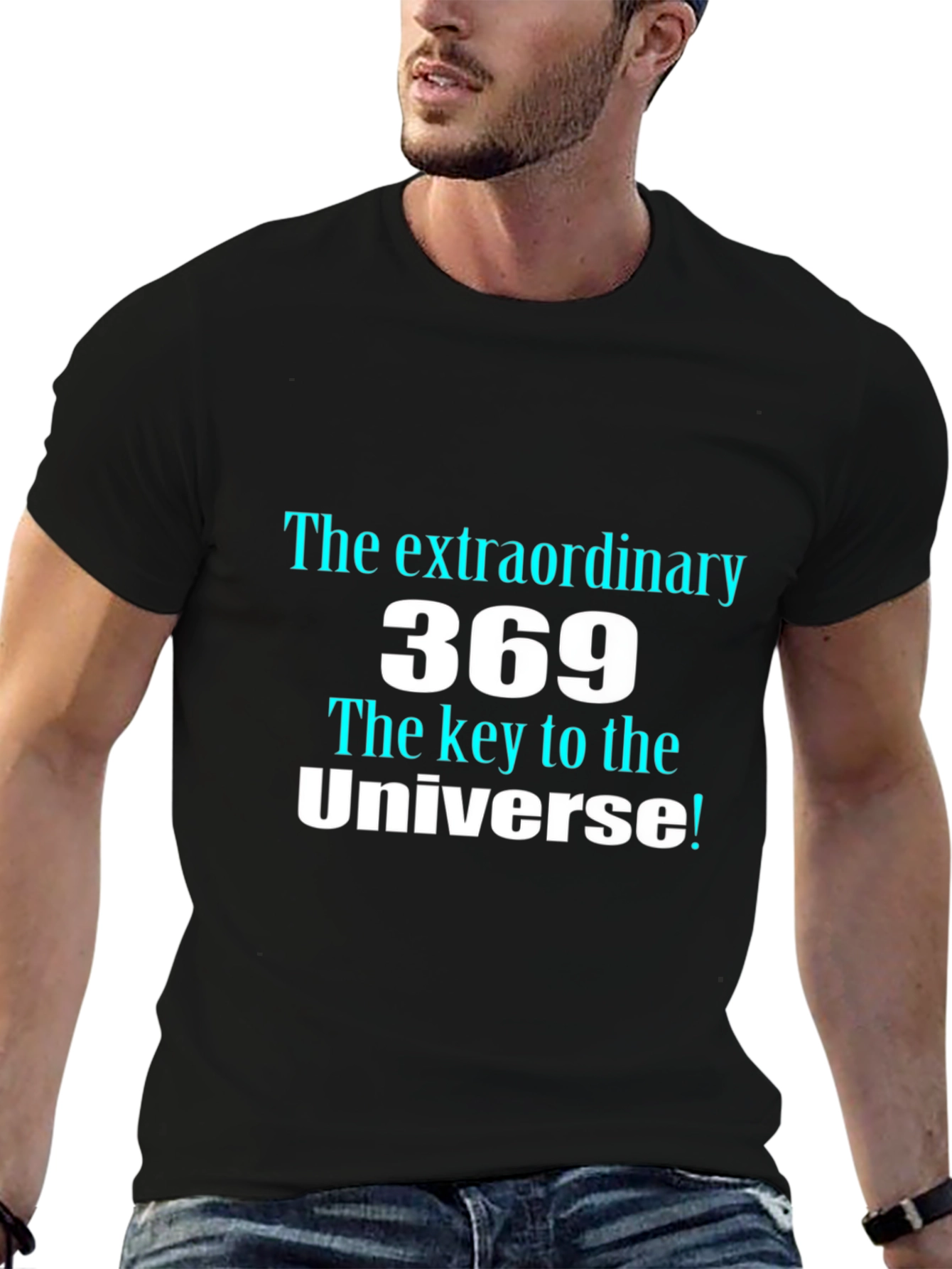 369 The Key to the Universe Mens Black T-Shirt