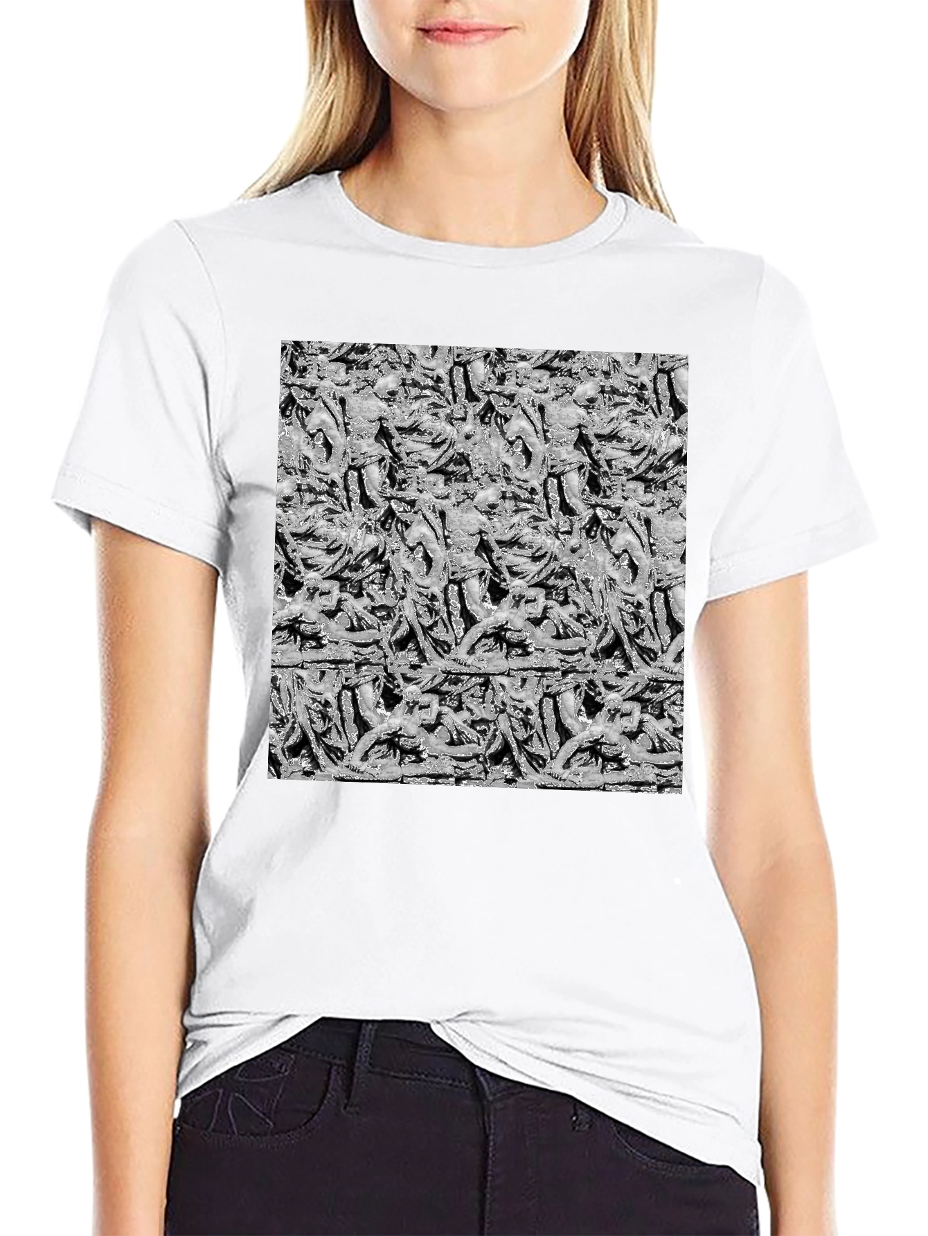 Statue Print Black T-Shirt