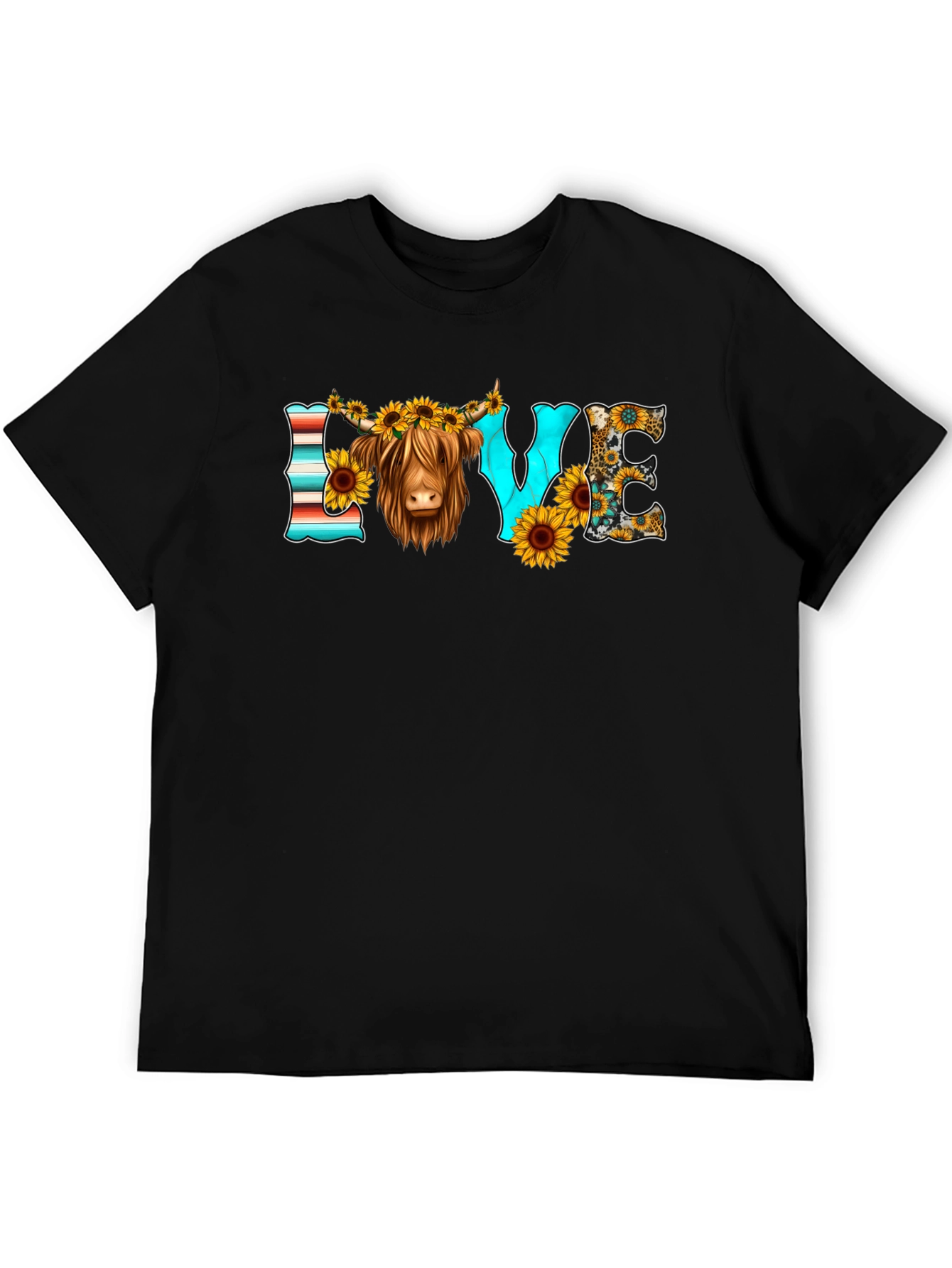 LOVE Highland Cow Graphic Tee