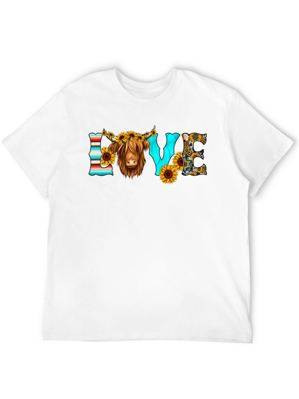 LOVE Highland Cow Graphic Tee