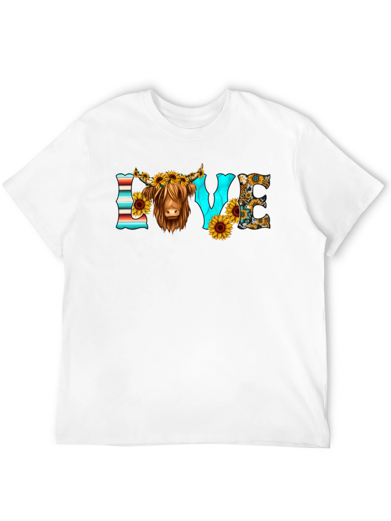 LOVE Highland Cow Graphic Tee