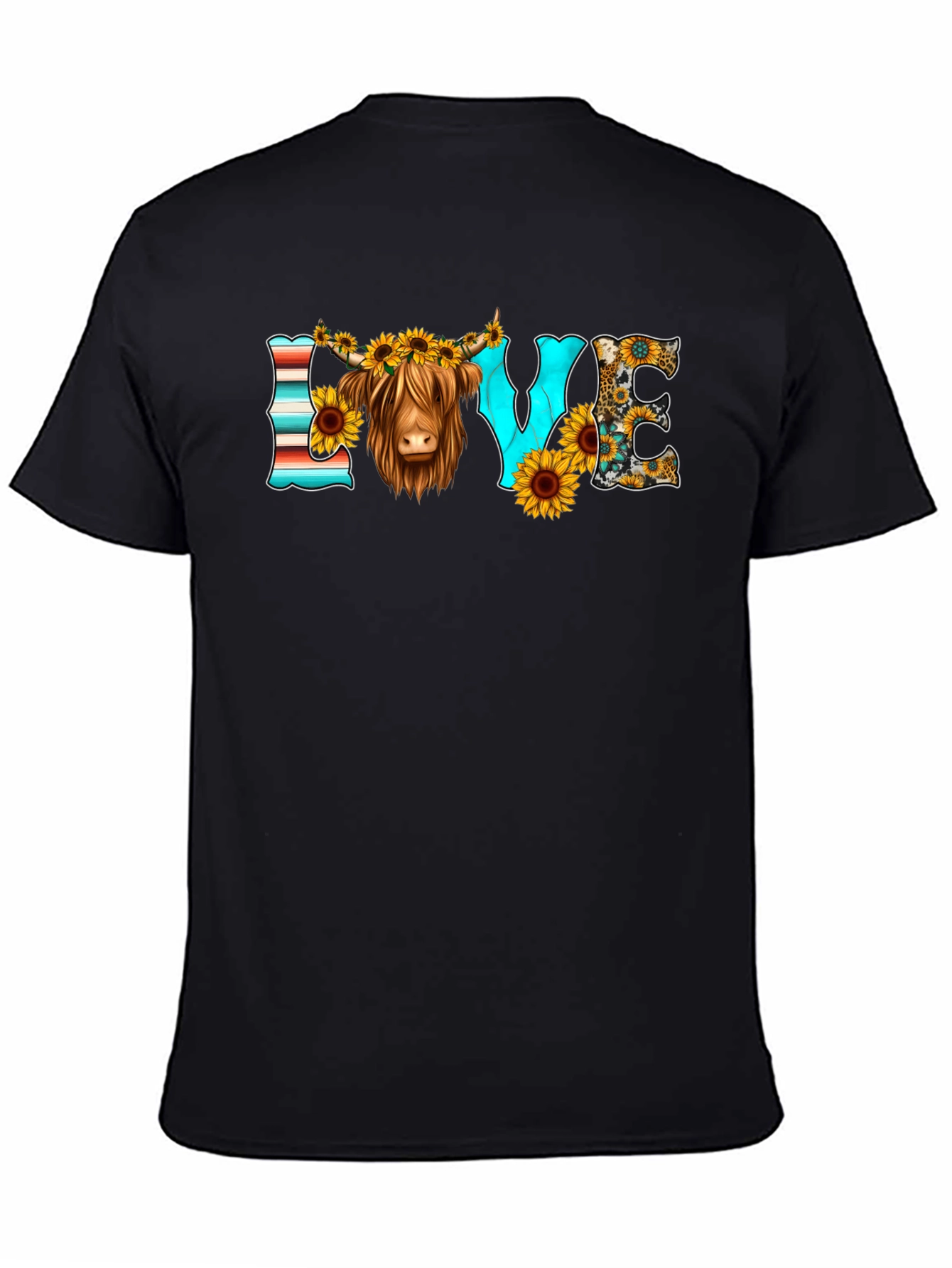 LOVE Highland Cow Graphic Tee