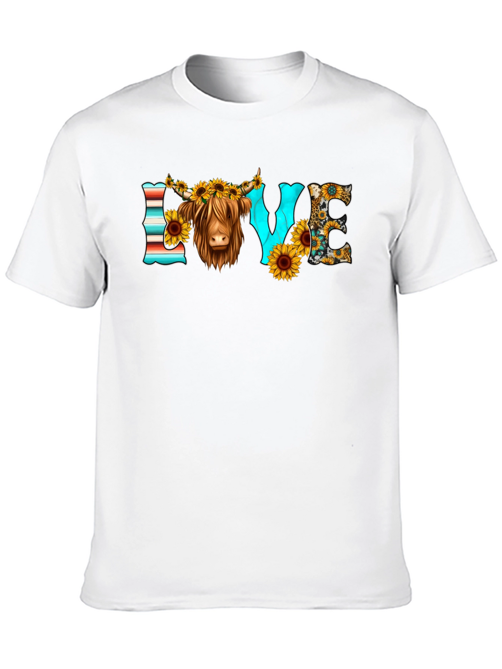LOVE Highland Cow Graphic Tee
