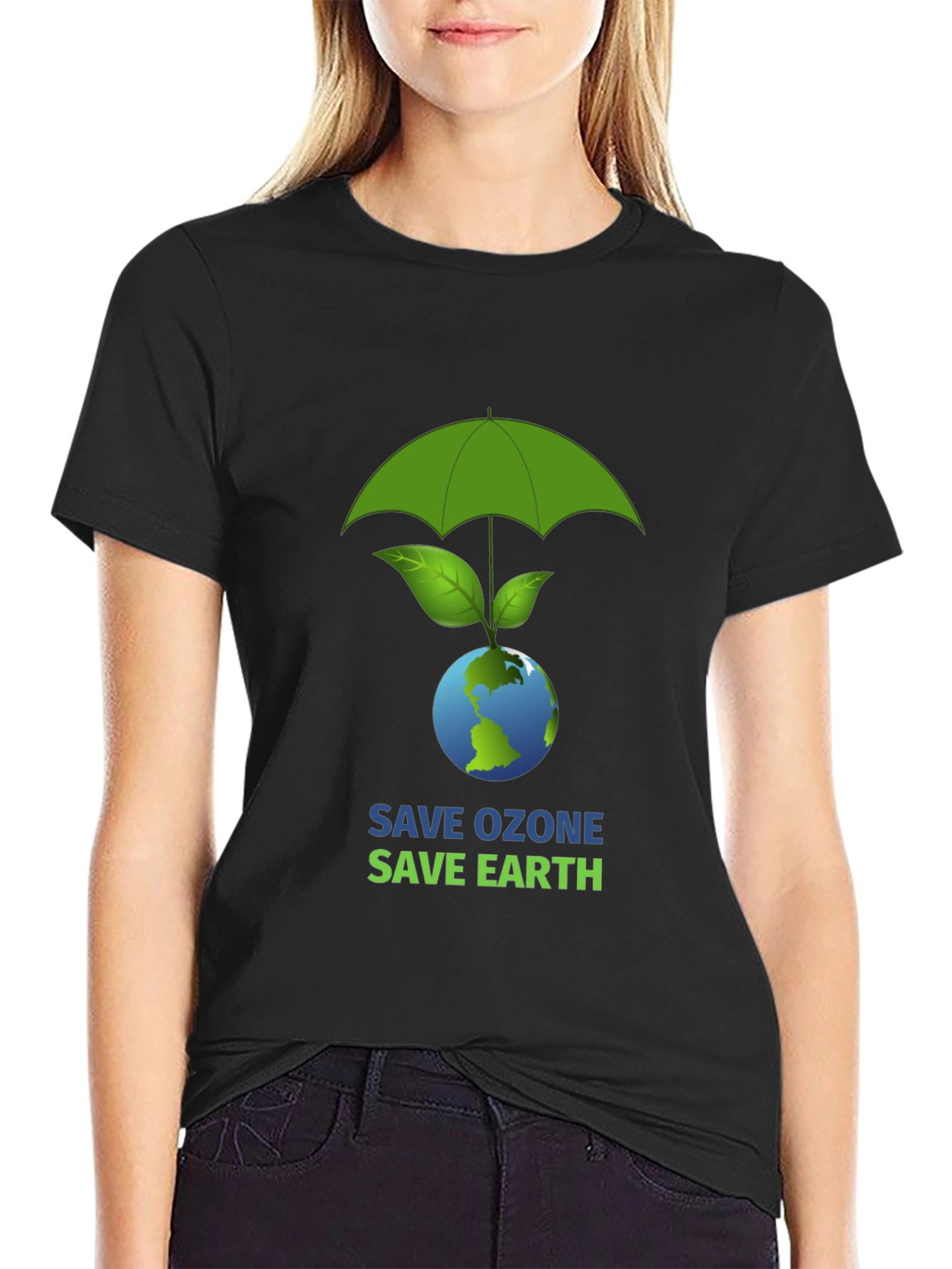 Eco-Friendly Graphic T-Shirt - Save Ozone Save Earth