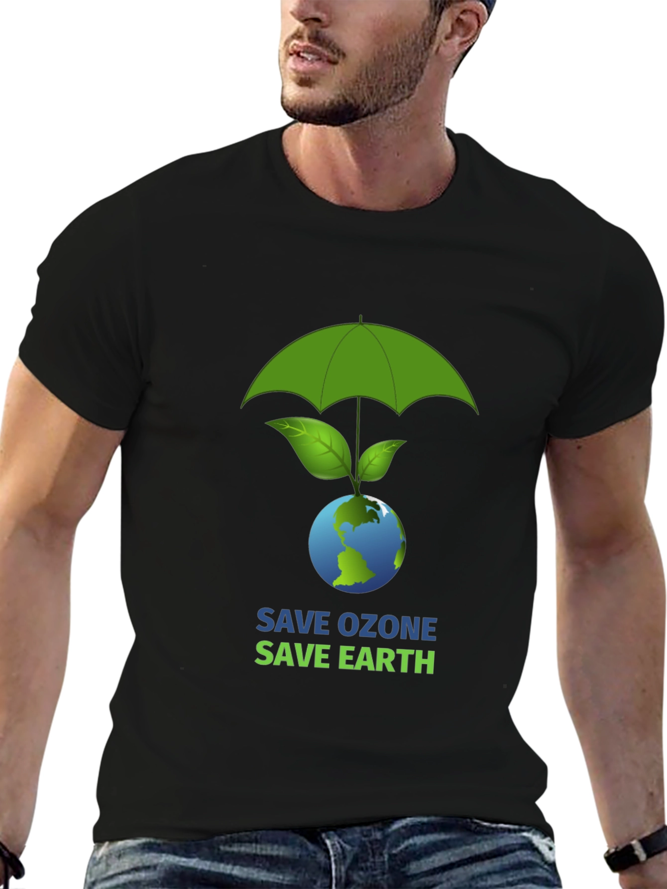 Eco-Friendly Graphic T-Shirt - Save Ozone Save Earth
