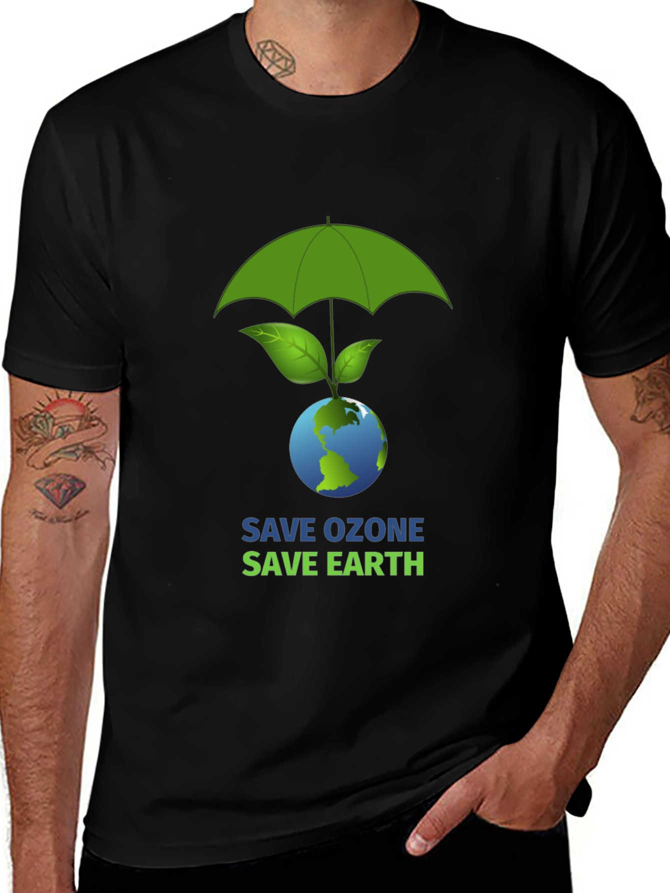 Eco-Friendly Graphic T-Shirt - Save Ozone Save Earth