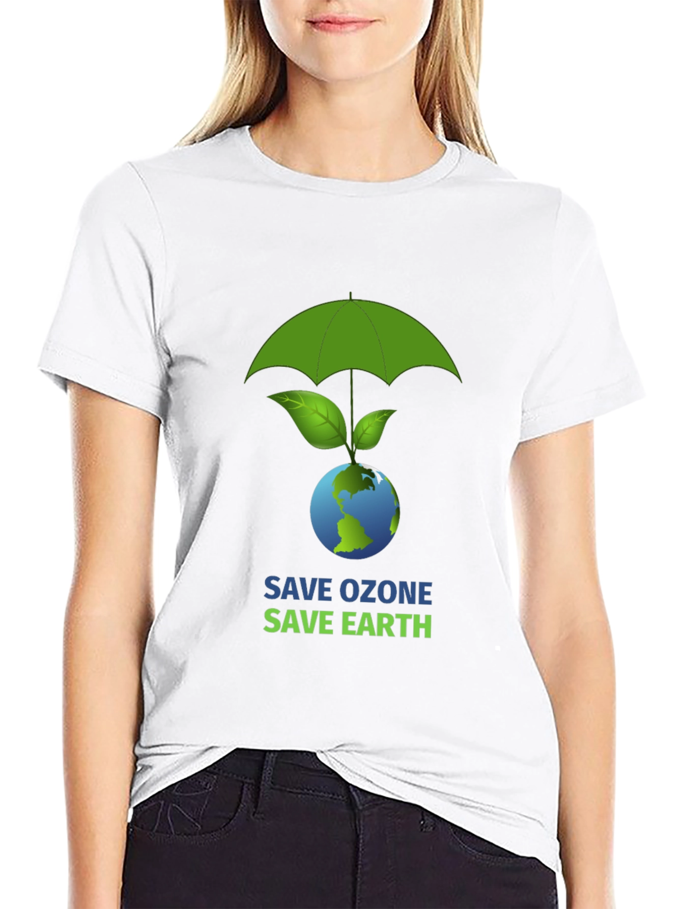 Eco-Friendly Graphic T-Shirt - Save Ozone Save Earth