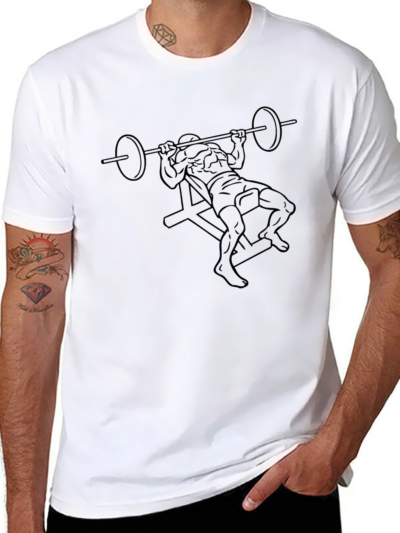 Bench Presser Graphic T-Shirt - Gym Workout Apparel