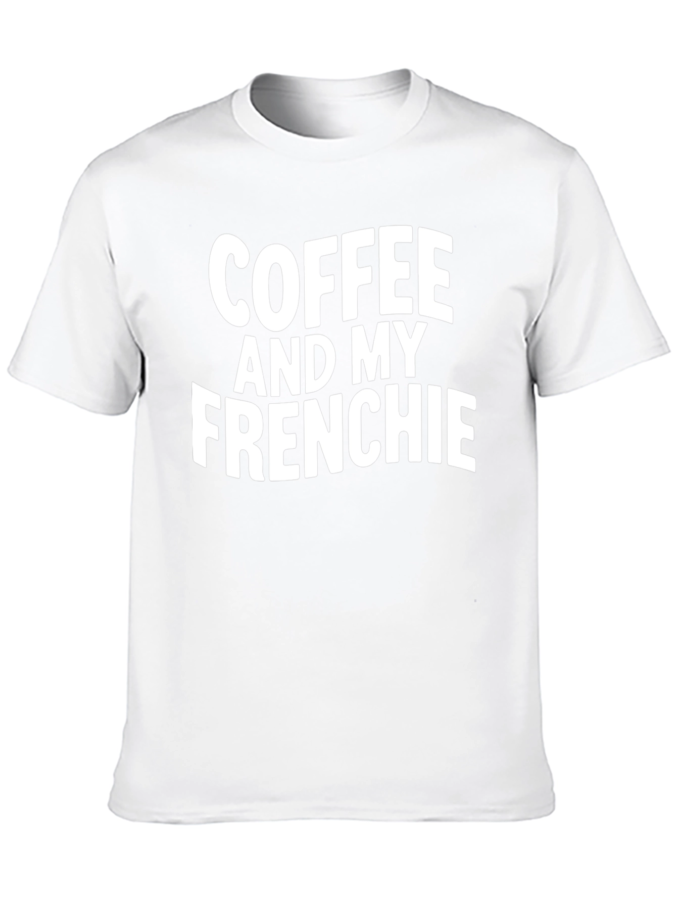 Coffee and My Frenchie Black T-Shirt