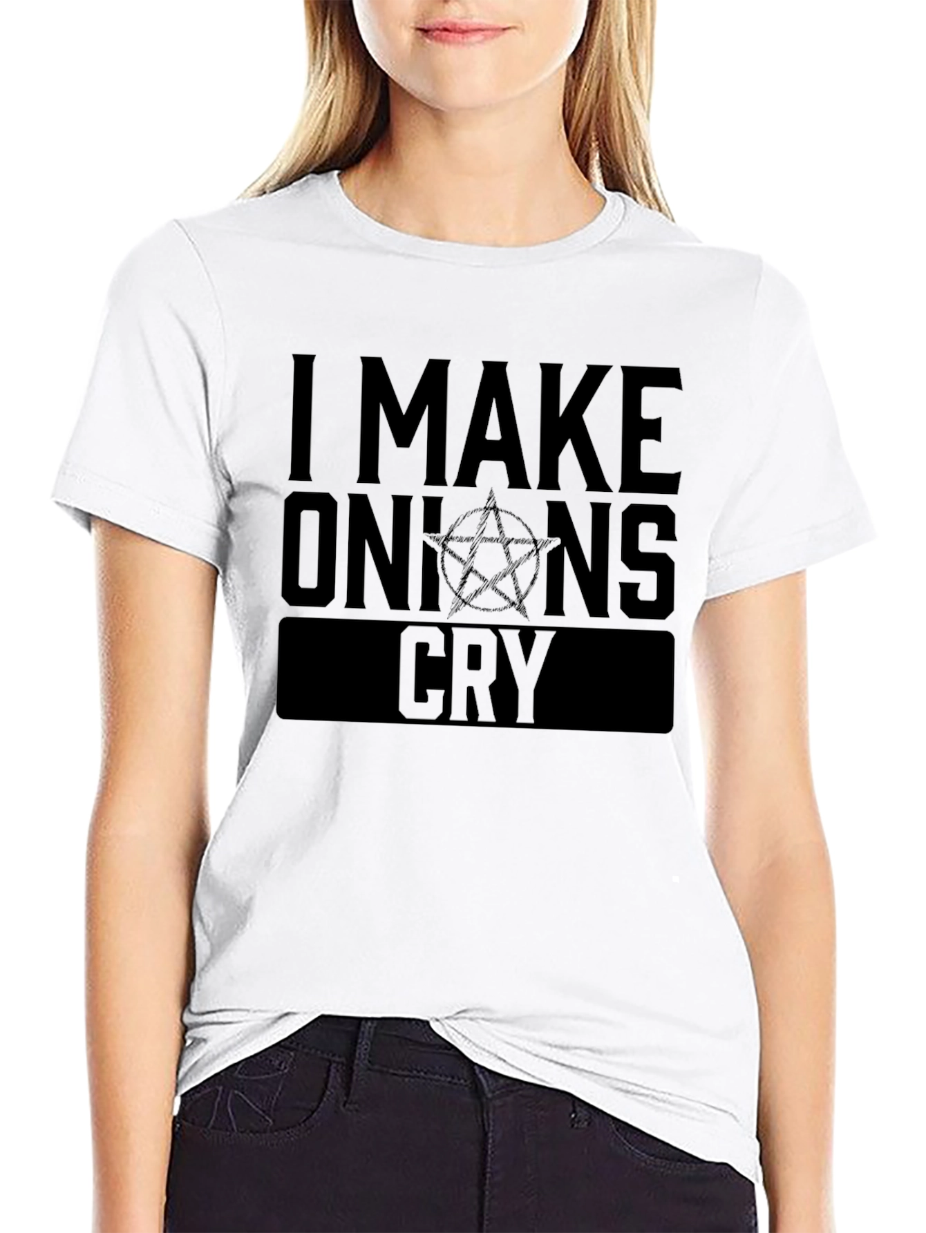 I Make Onions Cry Graphic Tee - Black