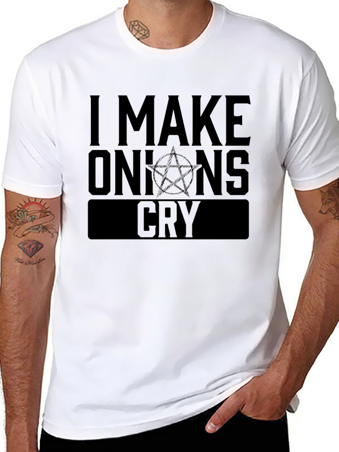 I Make Onions Cry Graphic Tee - Black