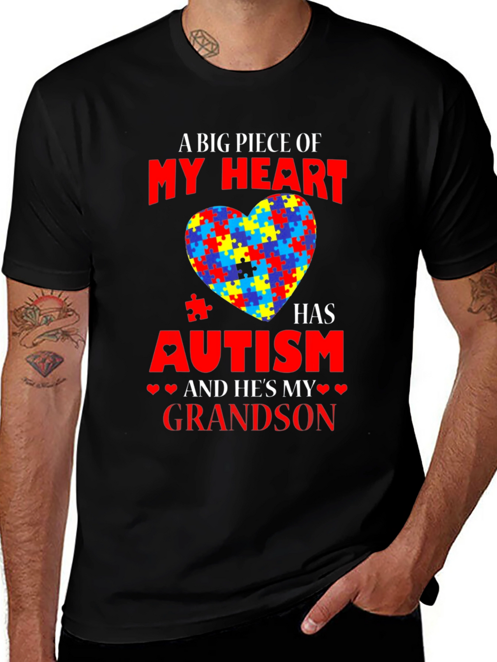 Autism Awareness Grandson T-Shirt