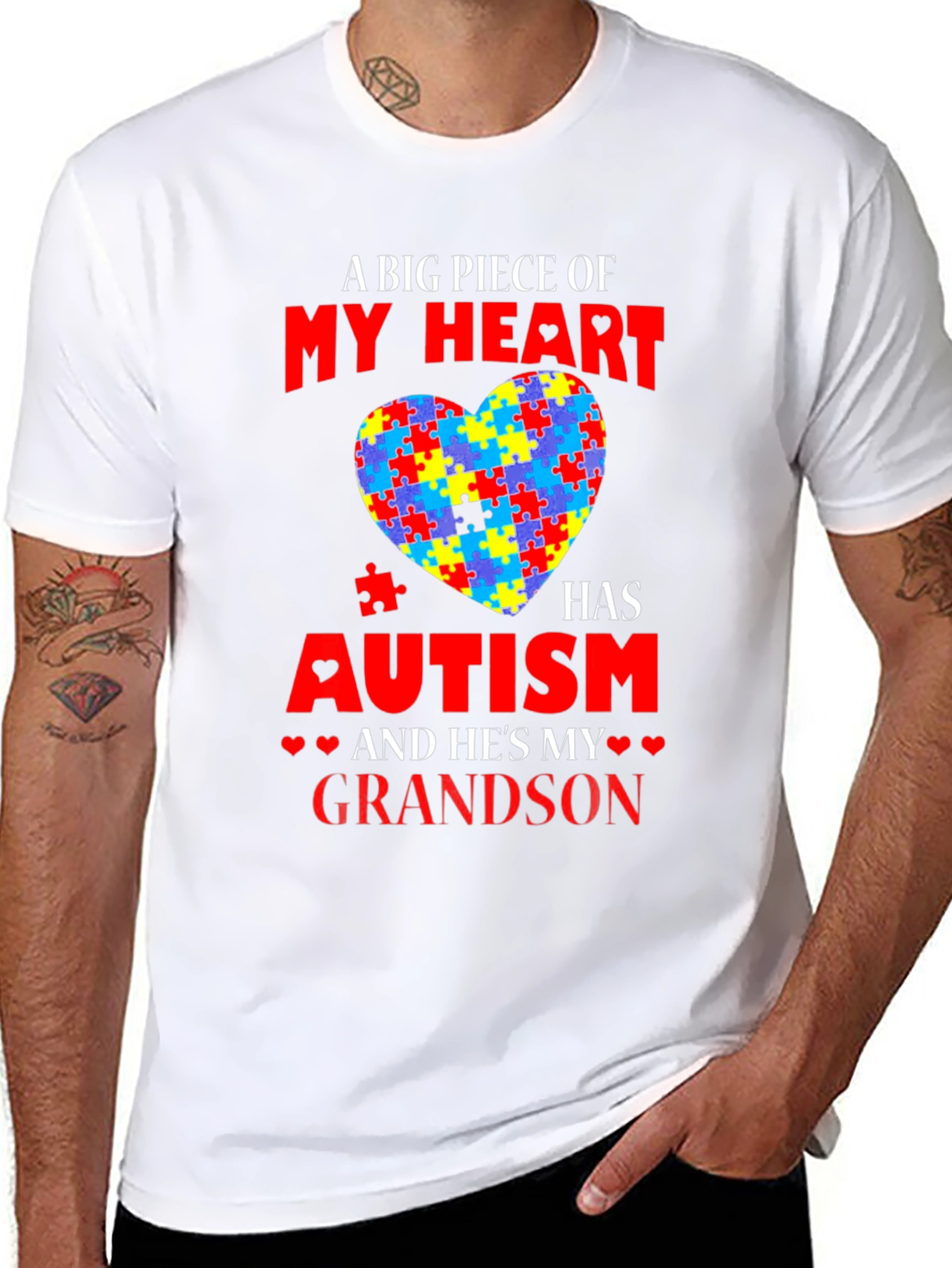 Autism Awareness Grandson T-Shirt
