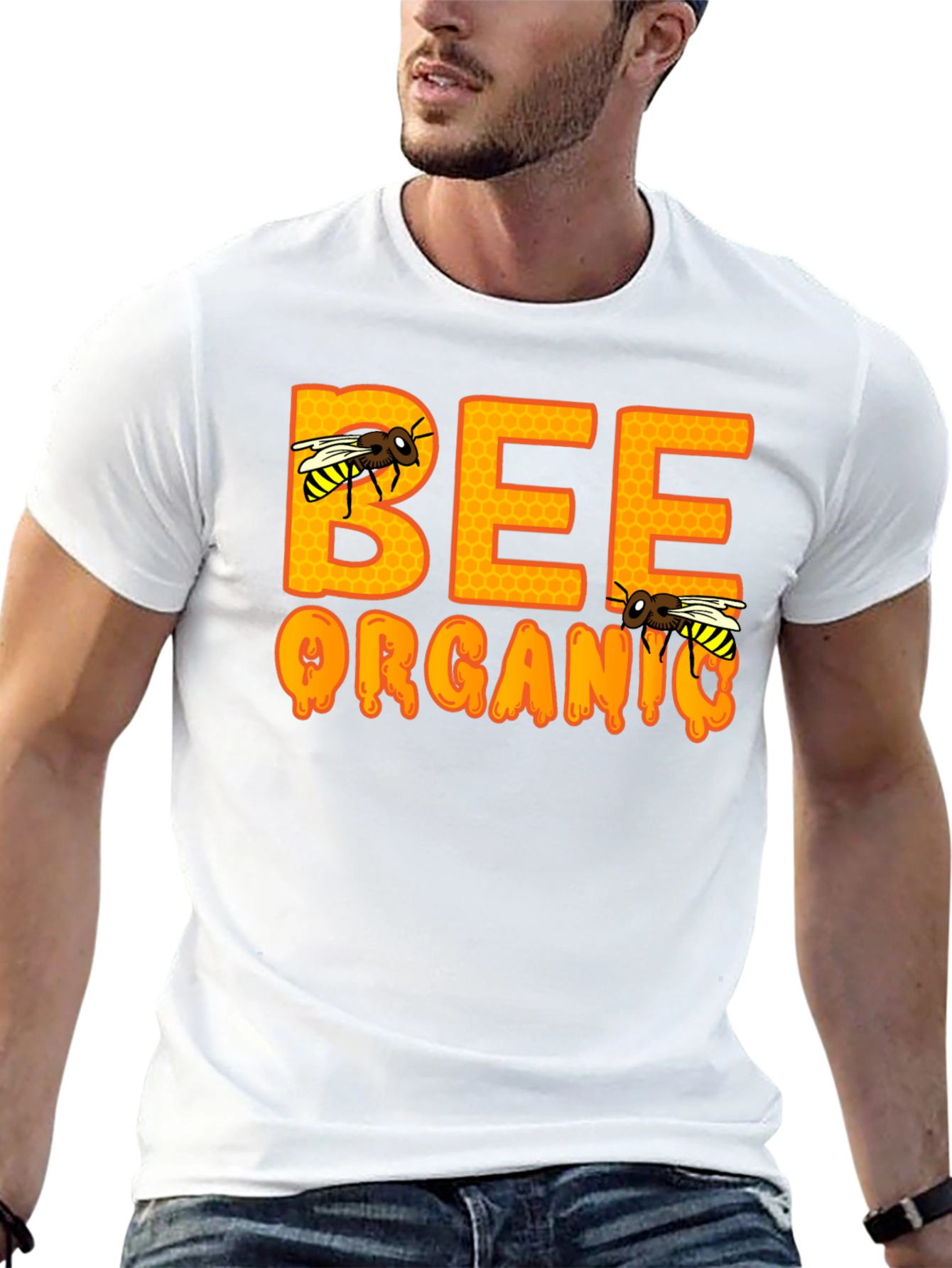 Bee Organic T-Shirt - Black Cotton Tee