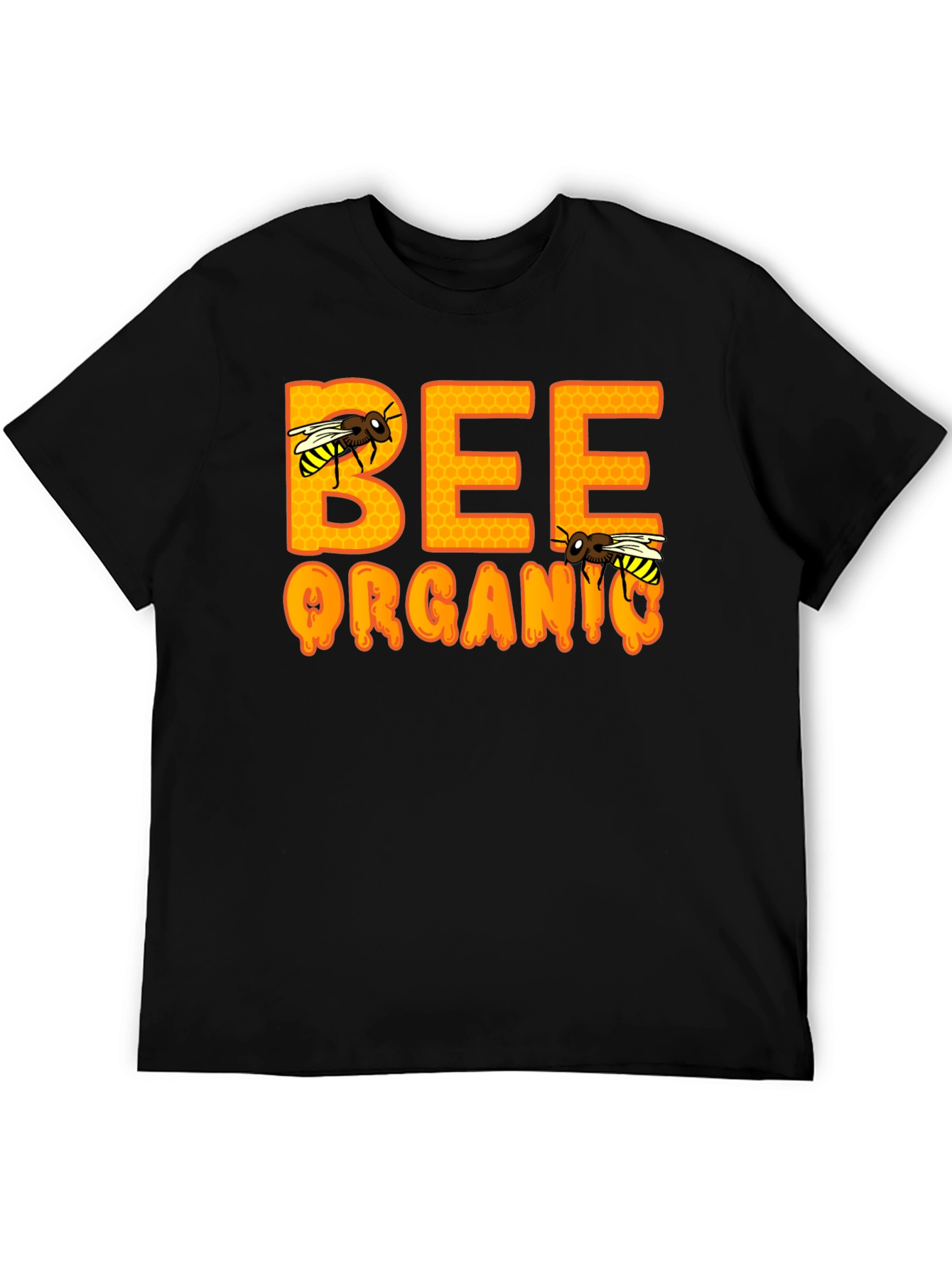 Bee Organic T-Shirt - Black Cotton Tee