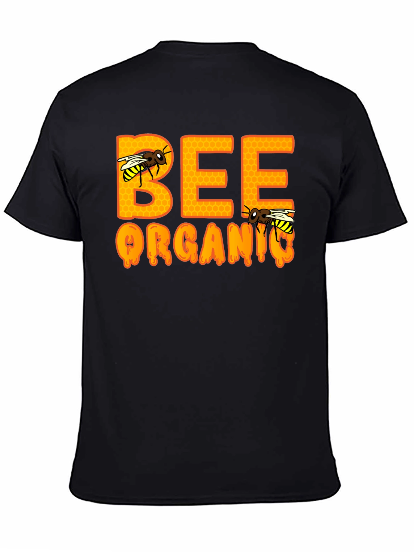 Bee Organic T-Shirt - Black Cotton Tee
