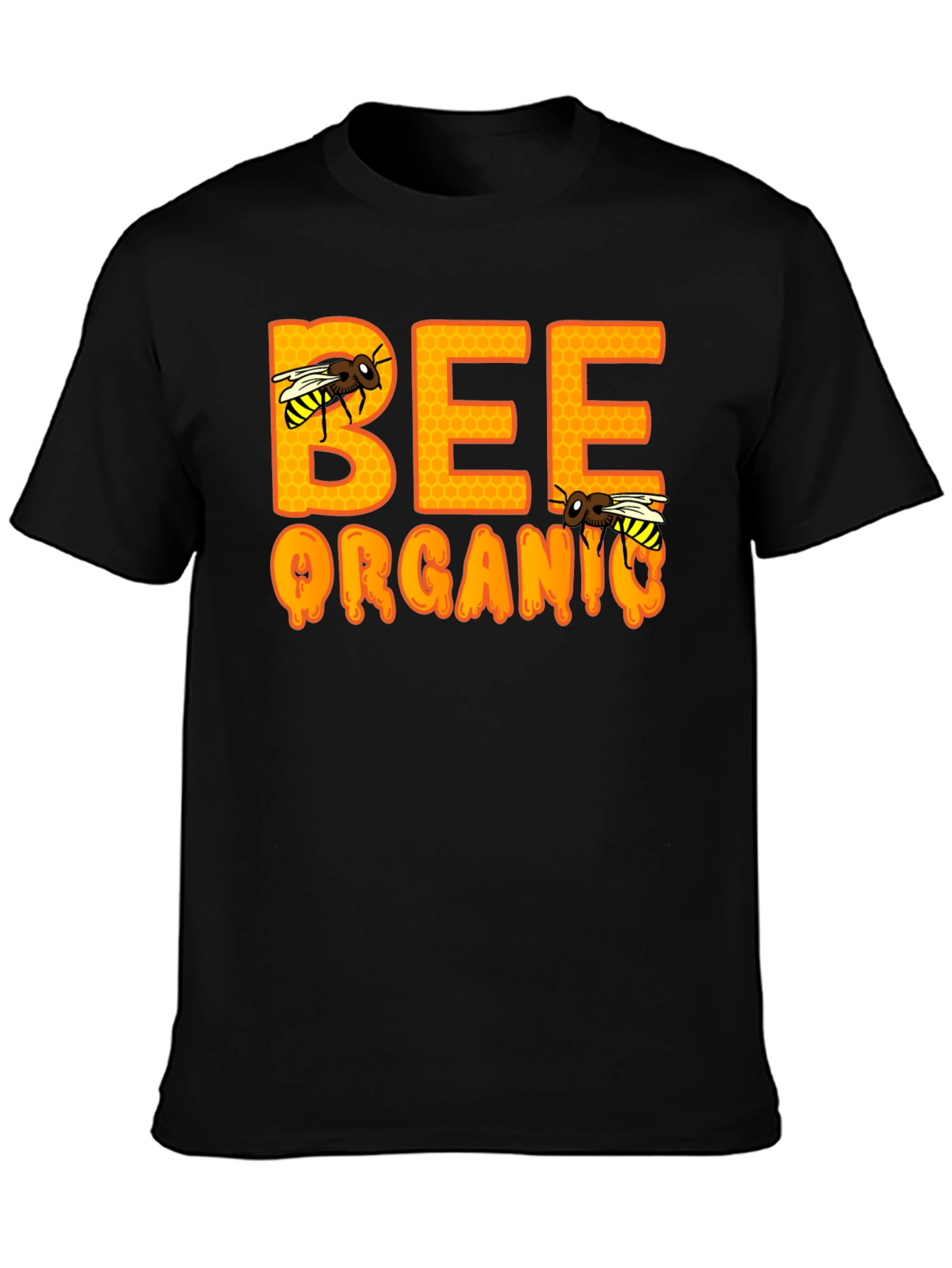 Bee Organic T-Shirt - Black Cotton Tee