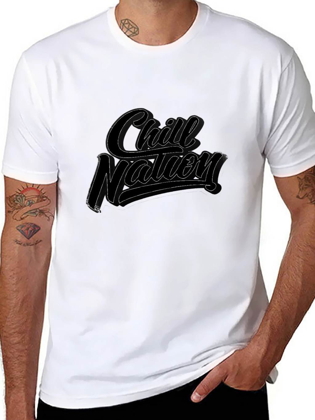 Chill Nation Black Graphic T-Shirt