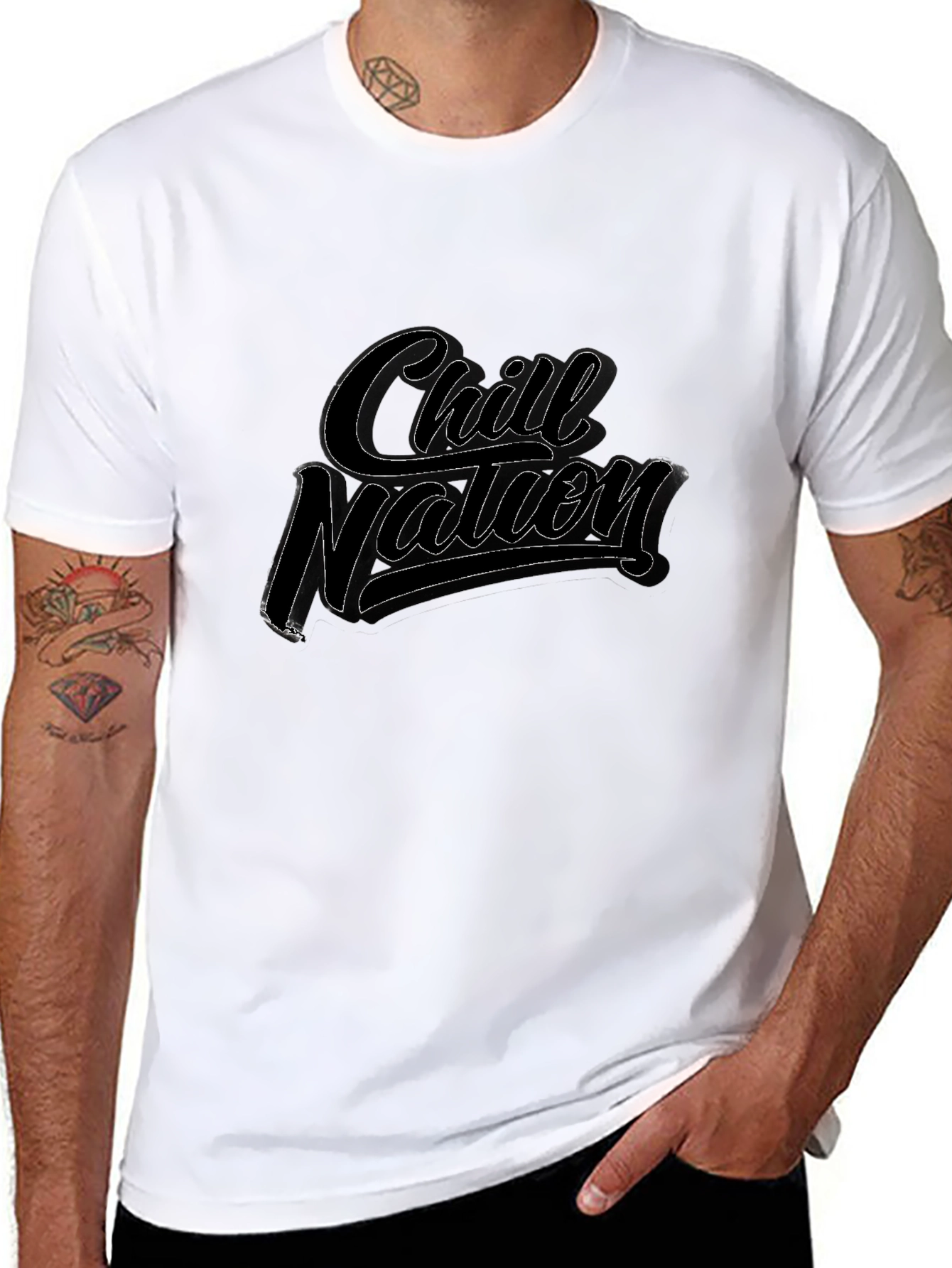 Chill Nation Black Graphic T-Shirt