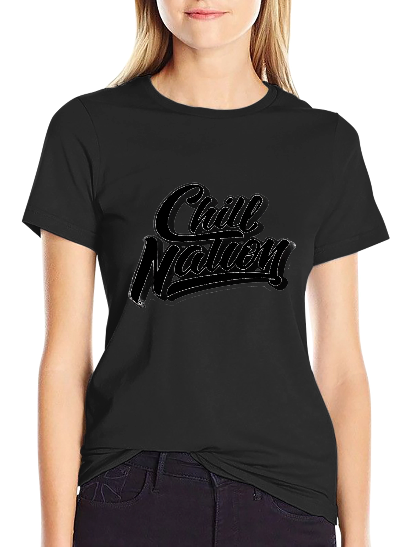 Chill Nation Black Graphic T-Shirt