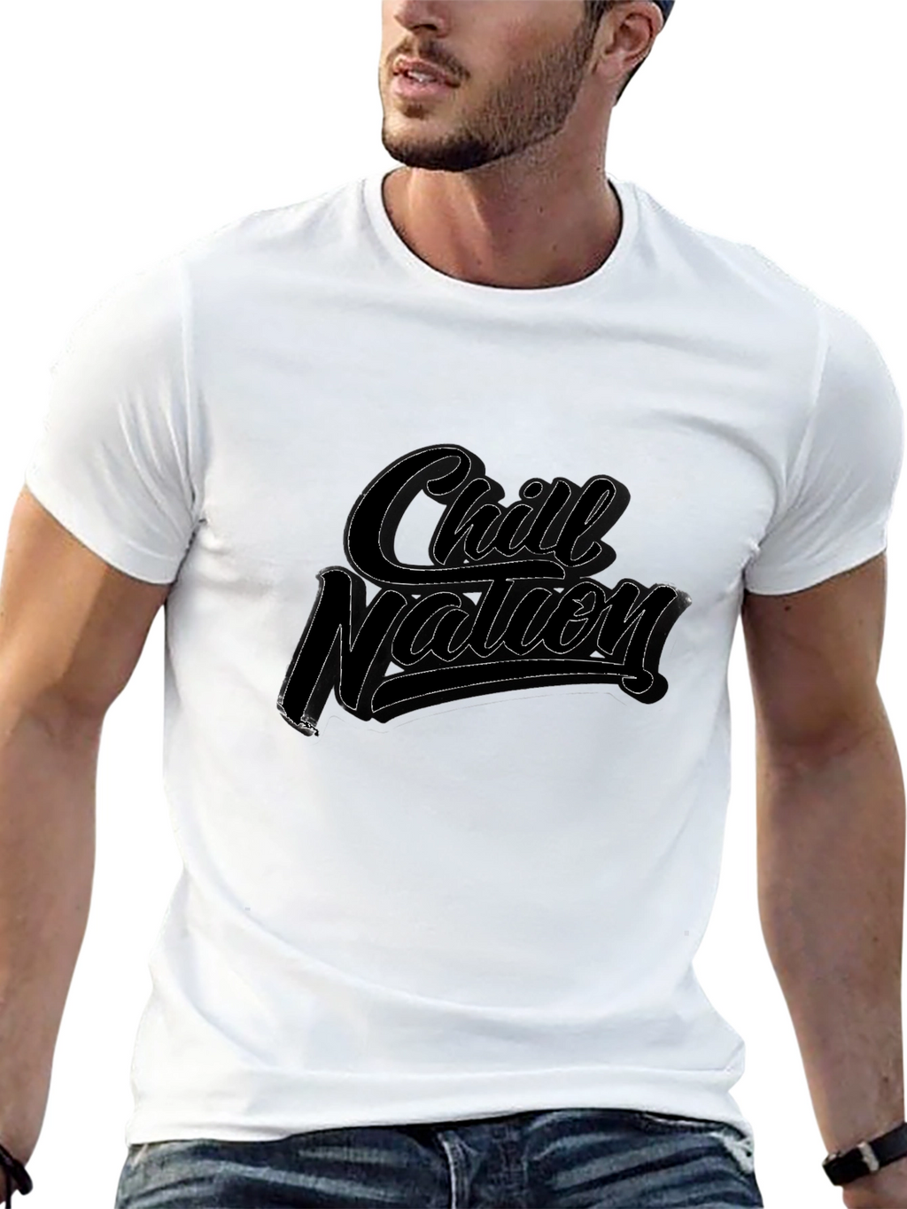 Chill Nation Black Graphic T-Shirt