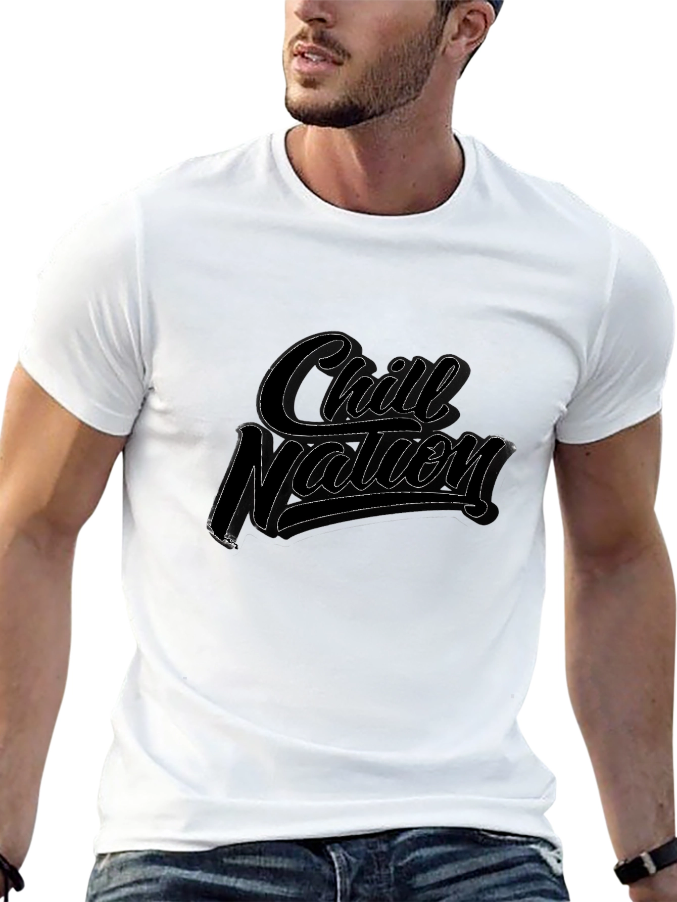 Chill Nation Black Graphic T-Shirt