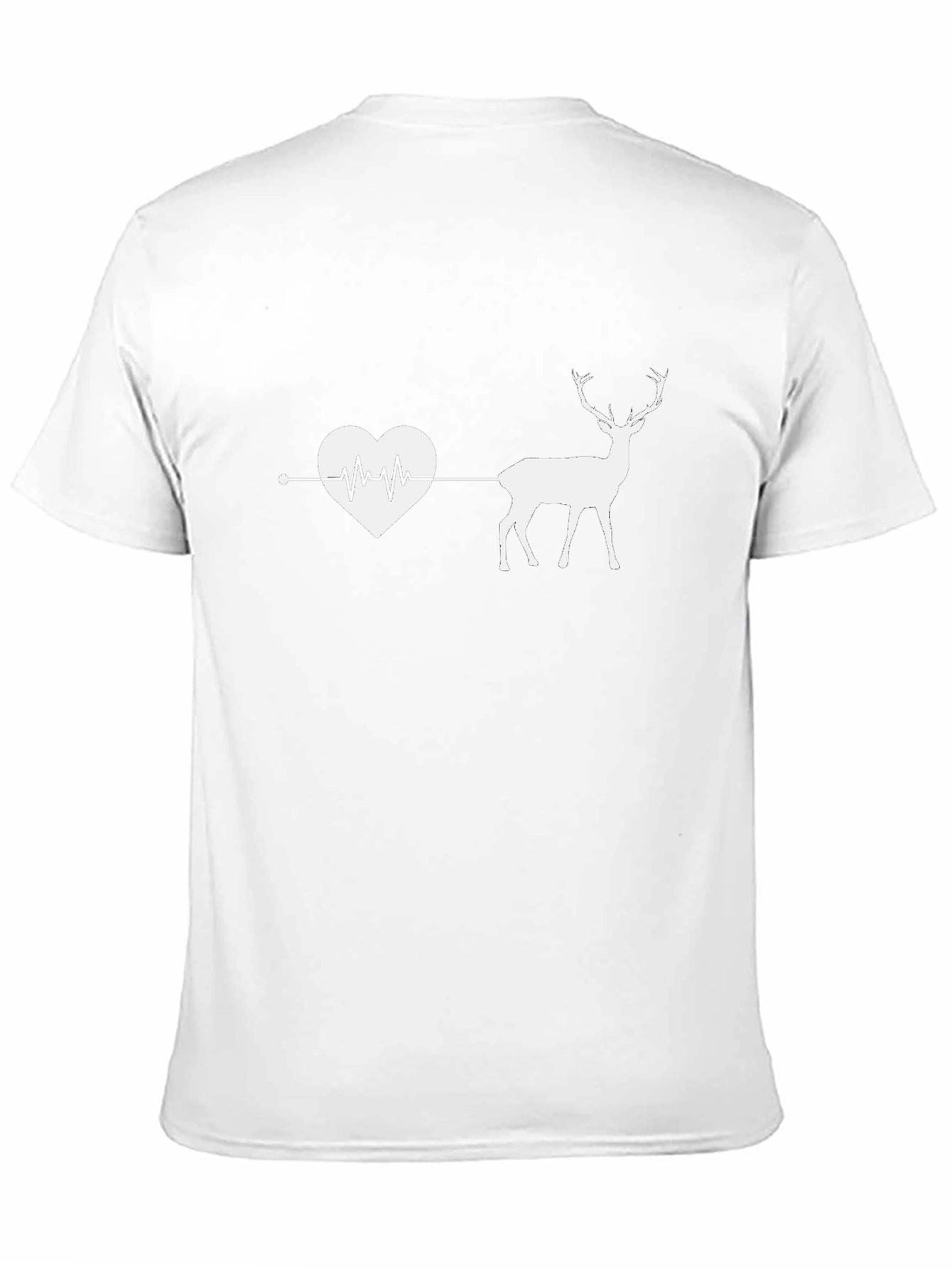 Deer Heartbeat Graphic T-Shirt - Soft Cotton Blend