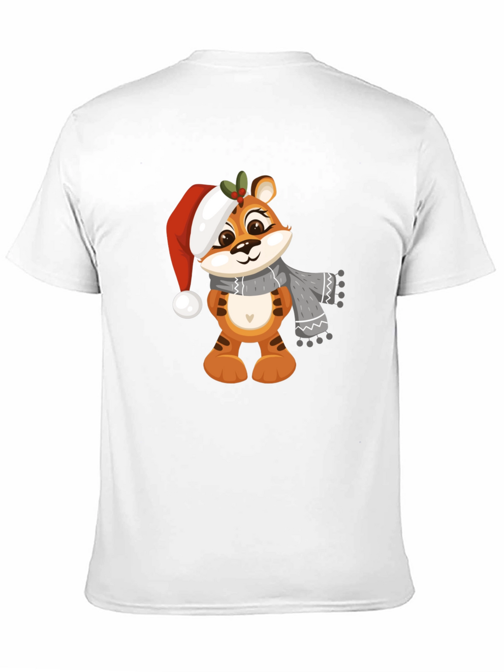 Cute Cartoon Tiger Christmas T-Shirt