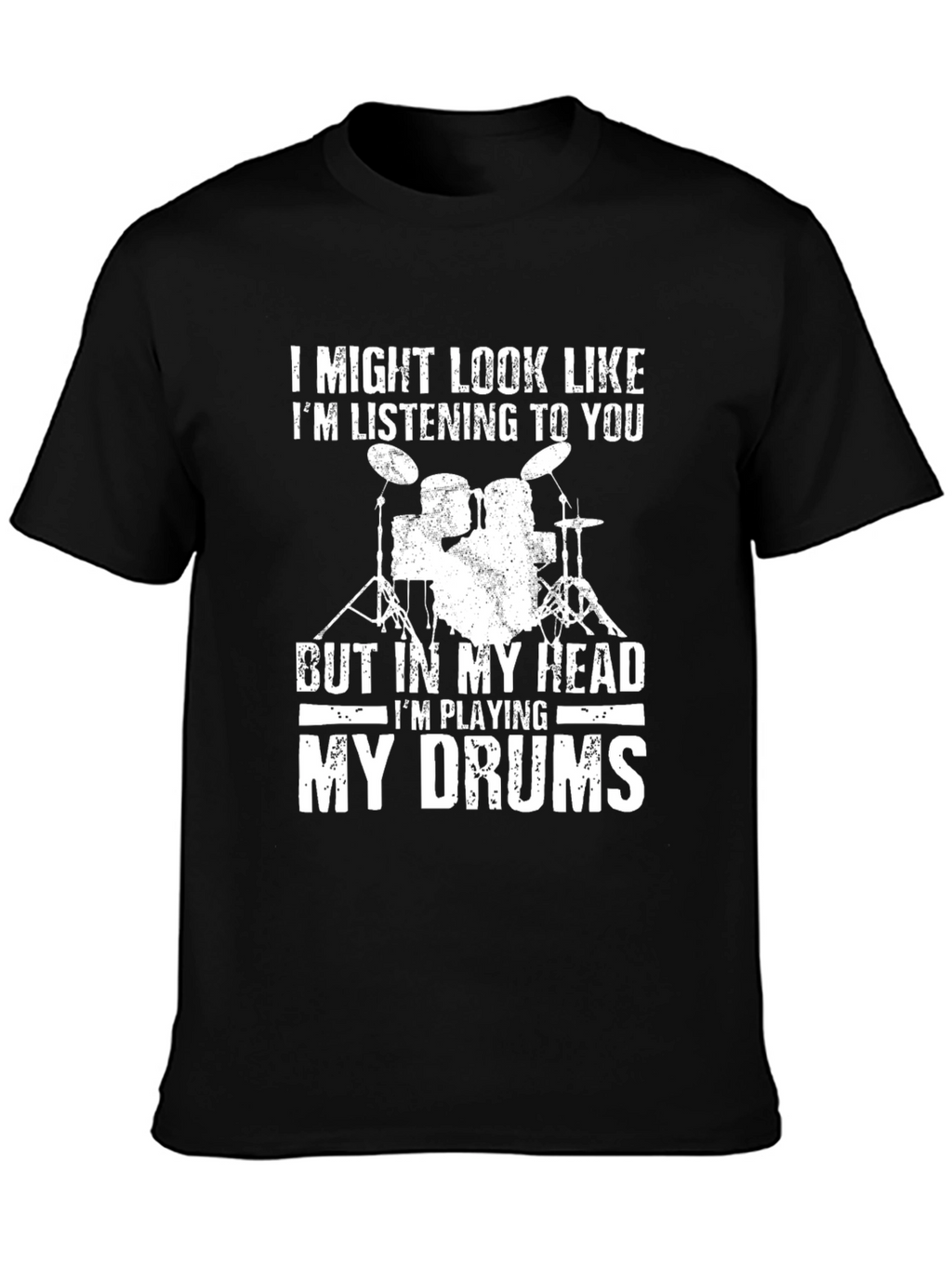 Drummers Head T-Shirt - Funny Music Tee