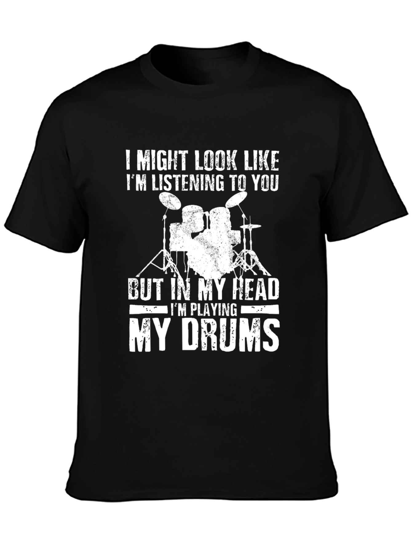 Drummers Head T-Shirt - Funny Music Tee