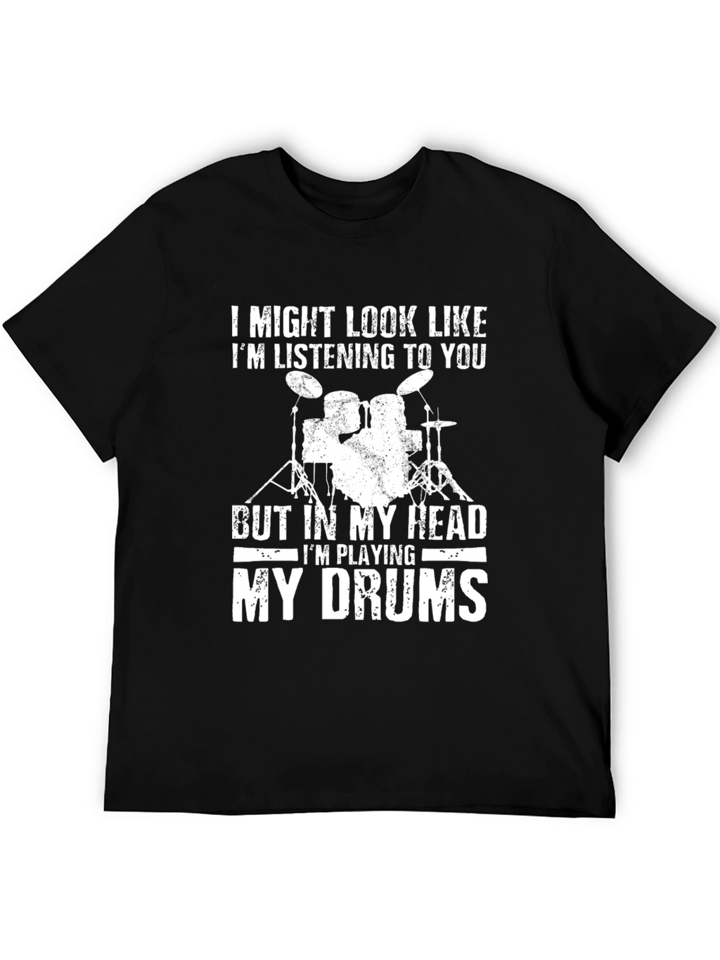 Drummers Head T-Shirt - Funny Music Tee
