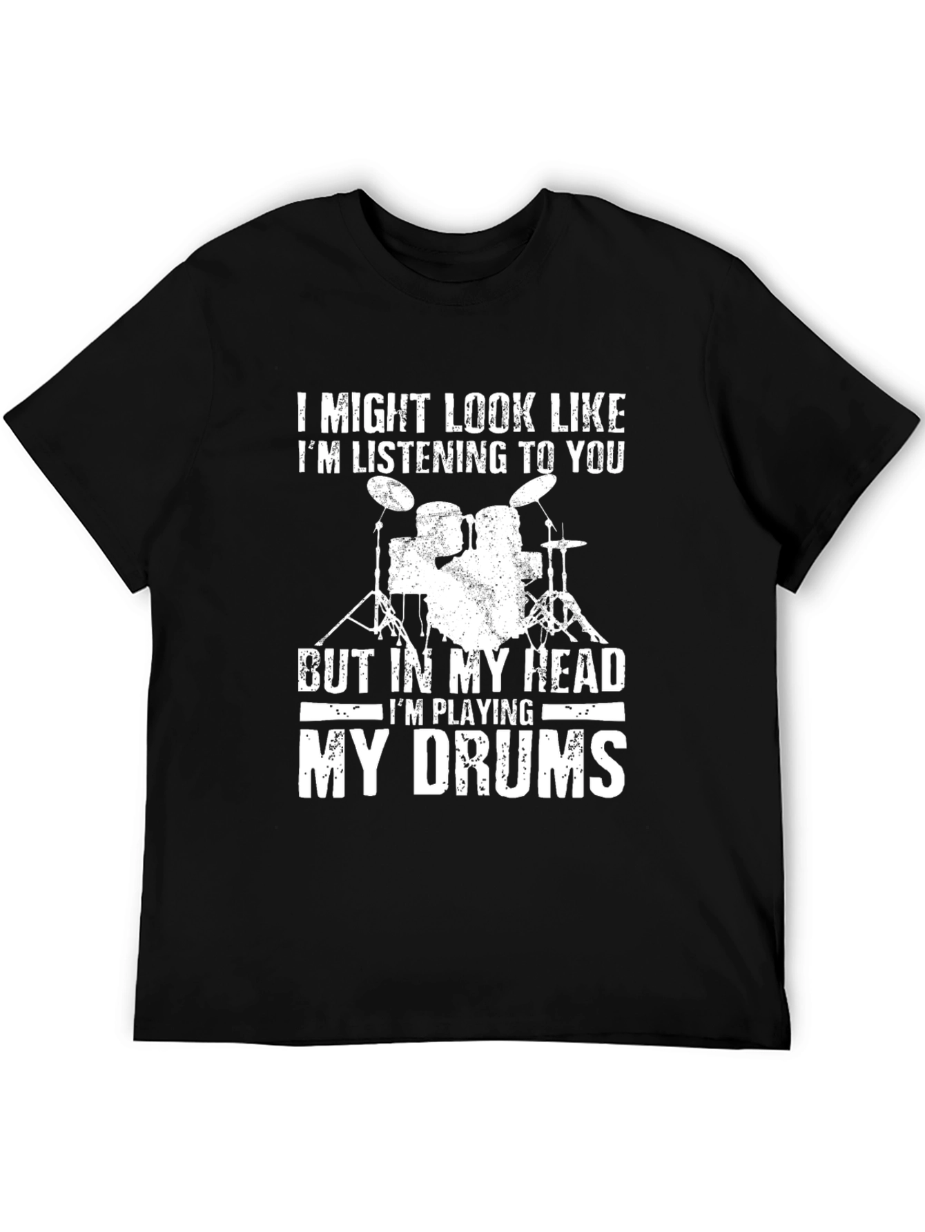Drummers Head T-Shirt - Funny Music Tee