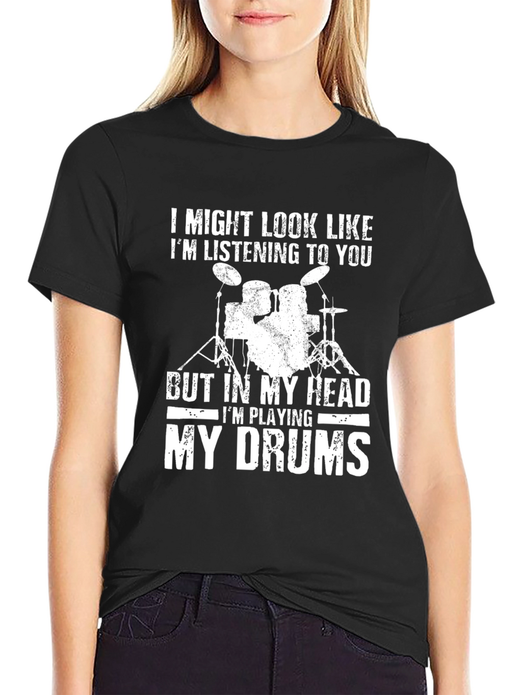 Drummers Head T-Shirt - Funny Music Tee