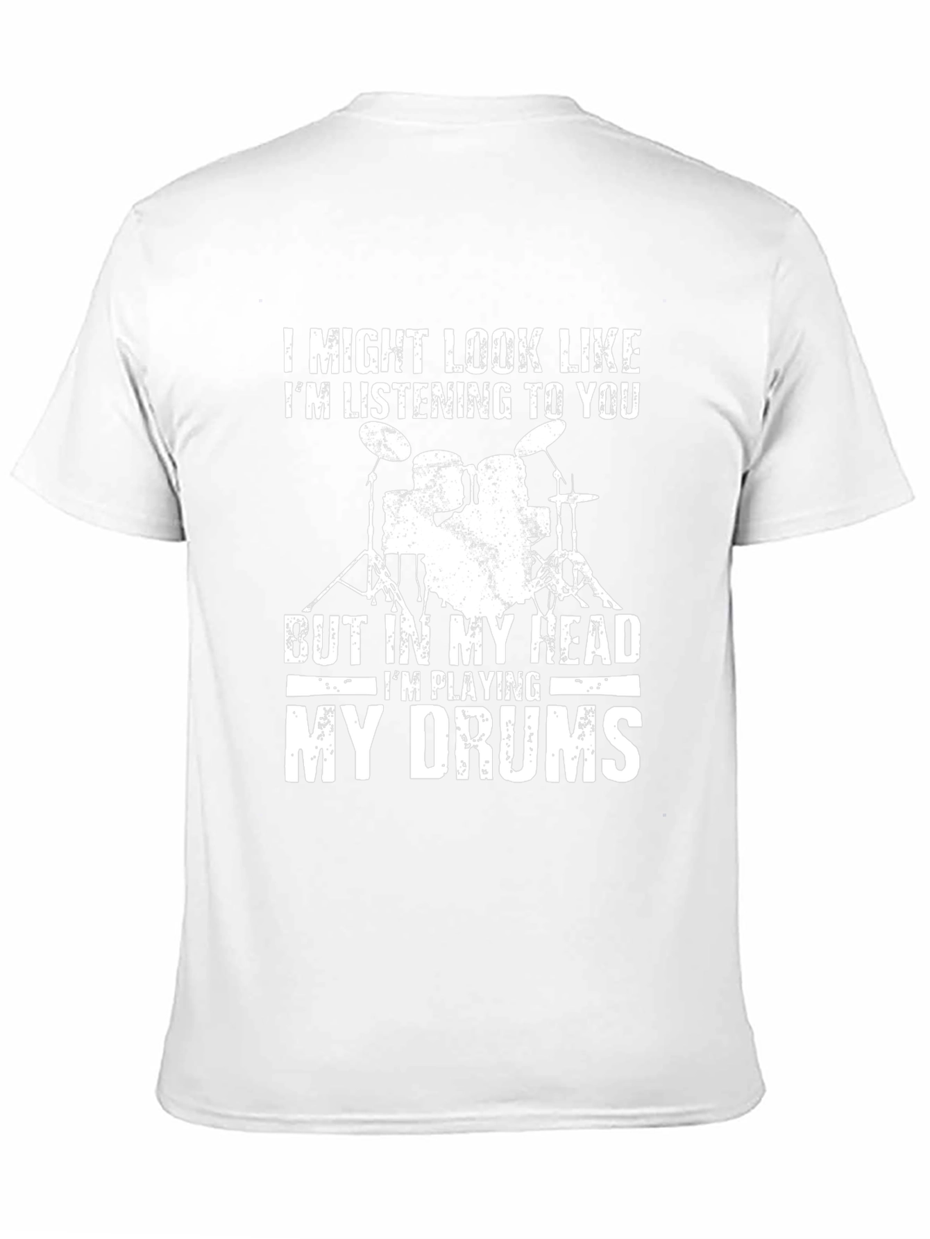 Drummers Head T-Shirt - Funny Music Tee