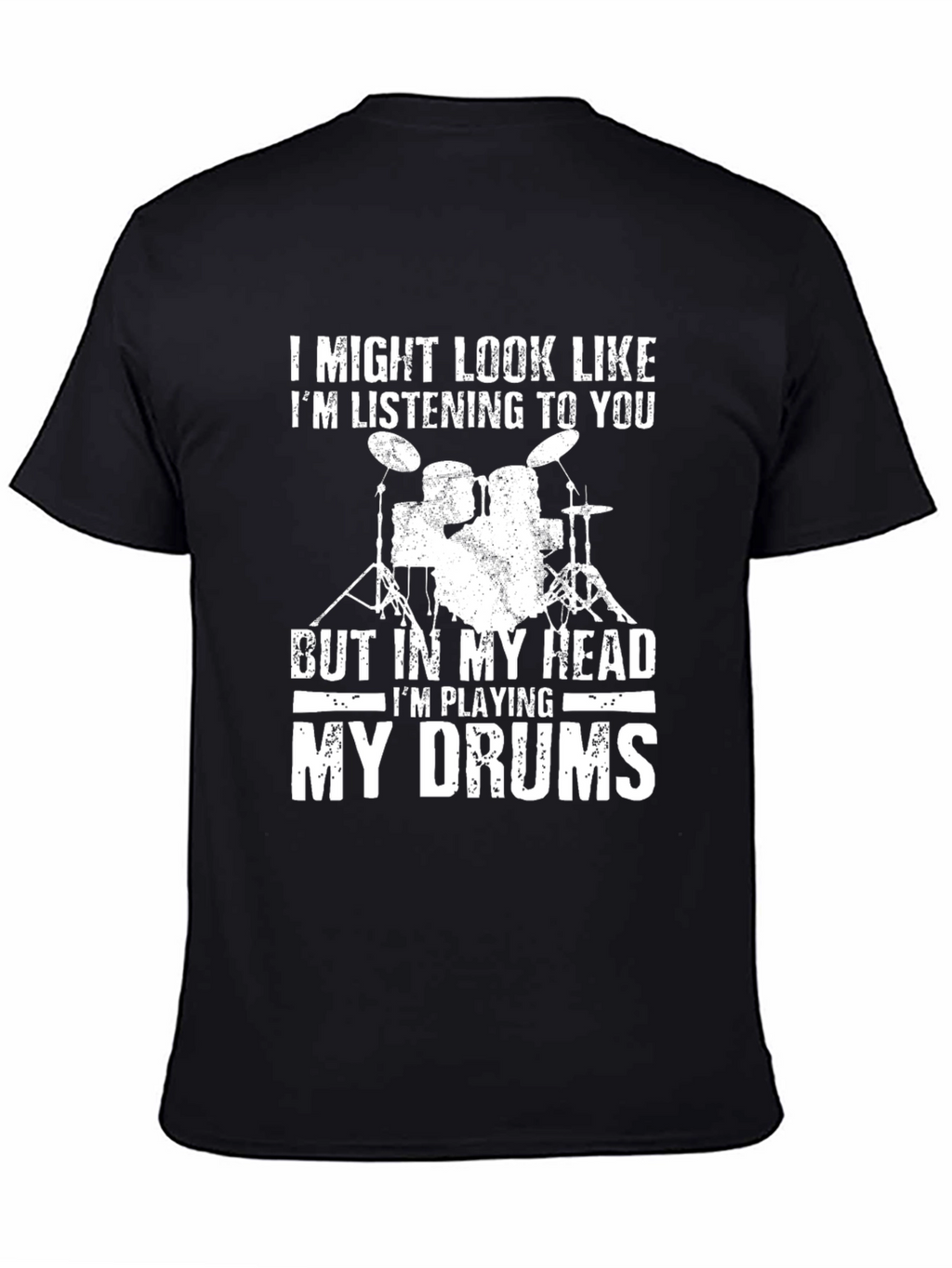 Drummers Head T-Shirt - Funny Music Tee