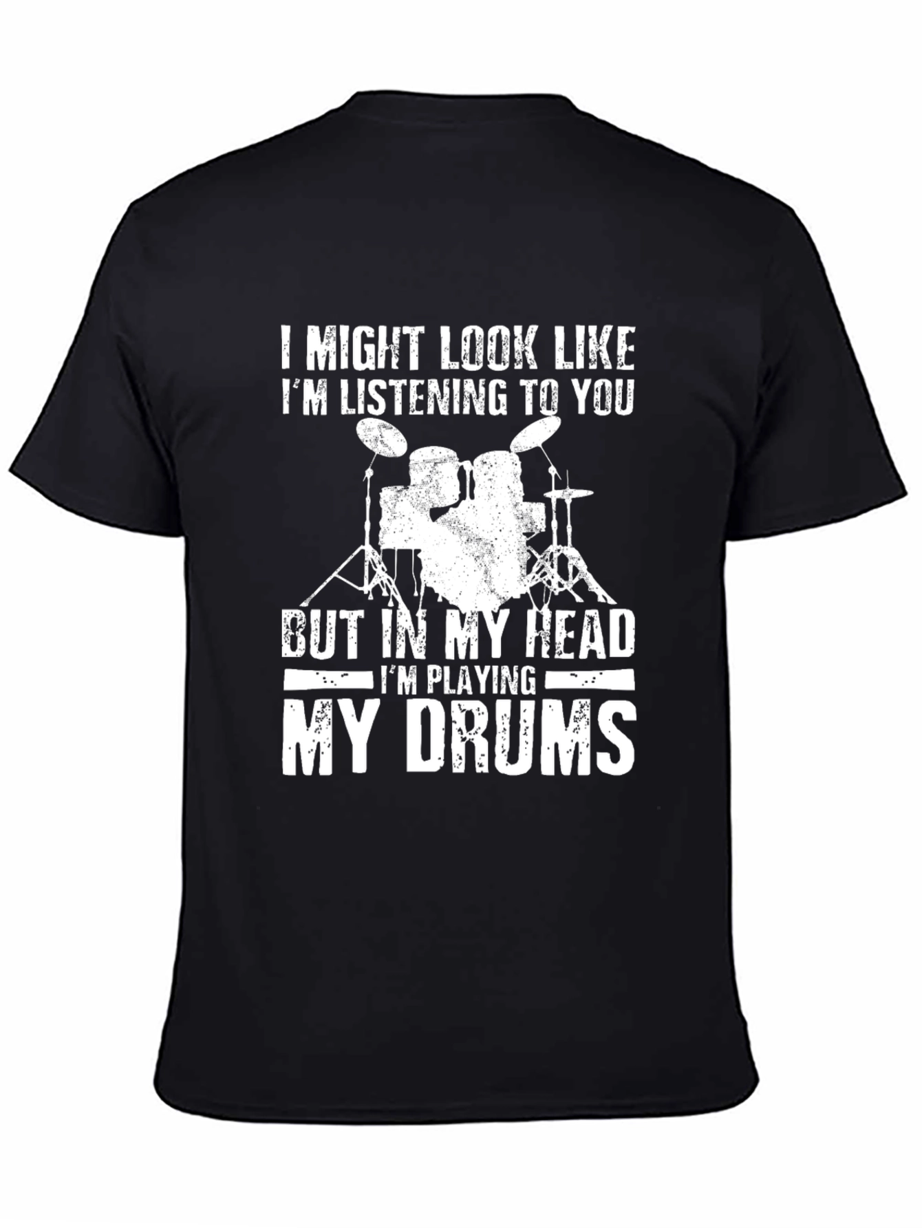 Drummers Head T-Shirt - Funny Music Tee