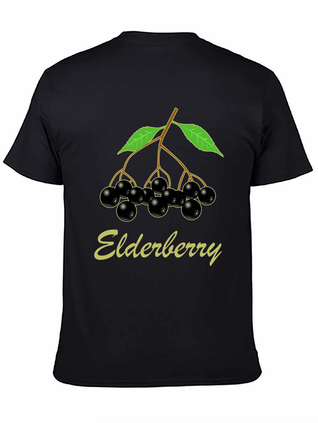 Elderberry T-Shirt Black Nature Inspired