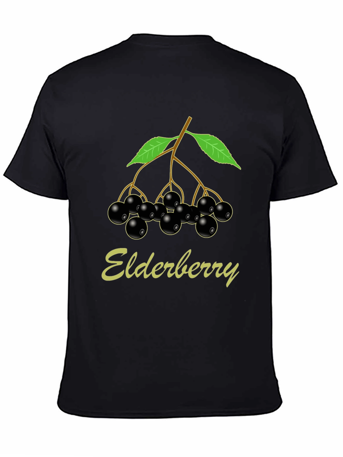 Elderberry T-Shirt Black Nature Inspired