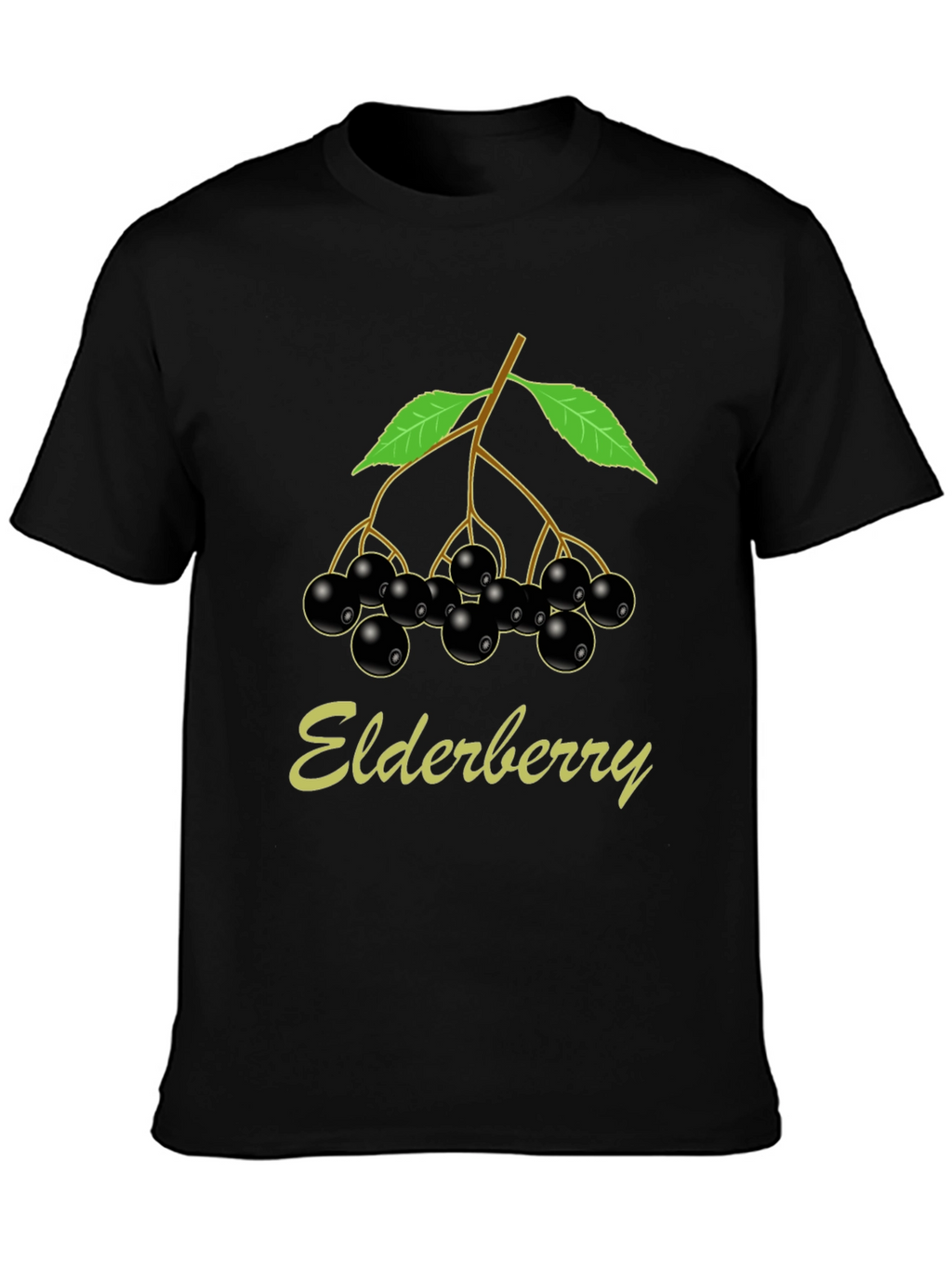 Elderberry T-Shirt Black Nature Inspired