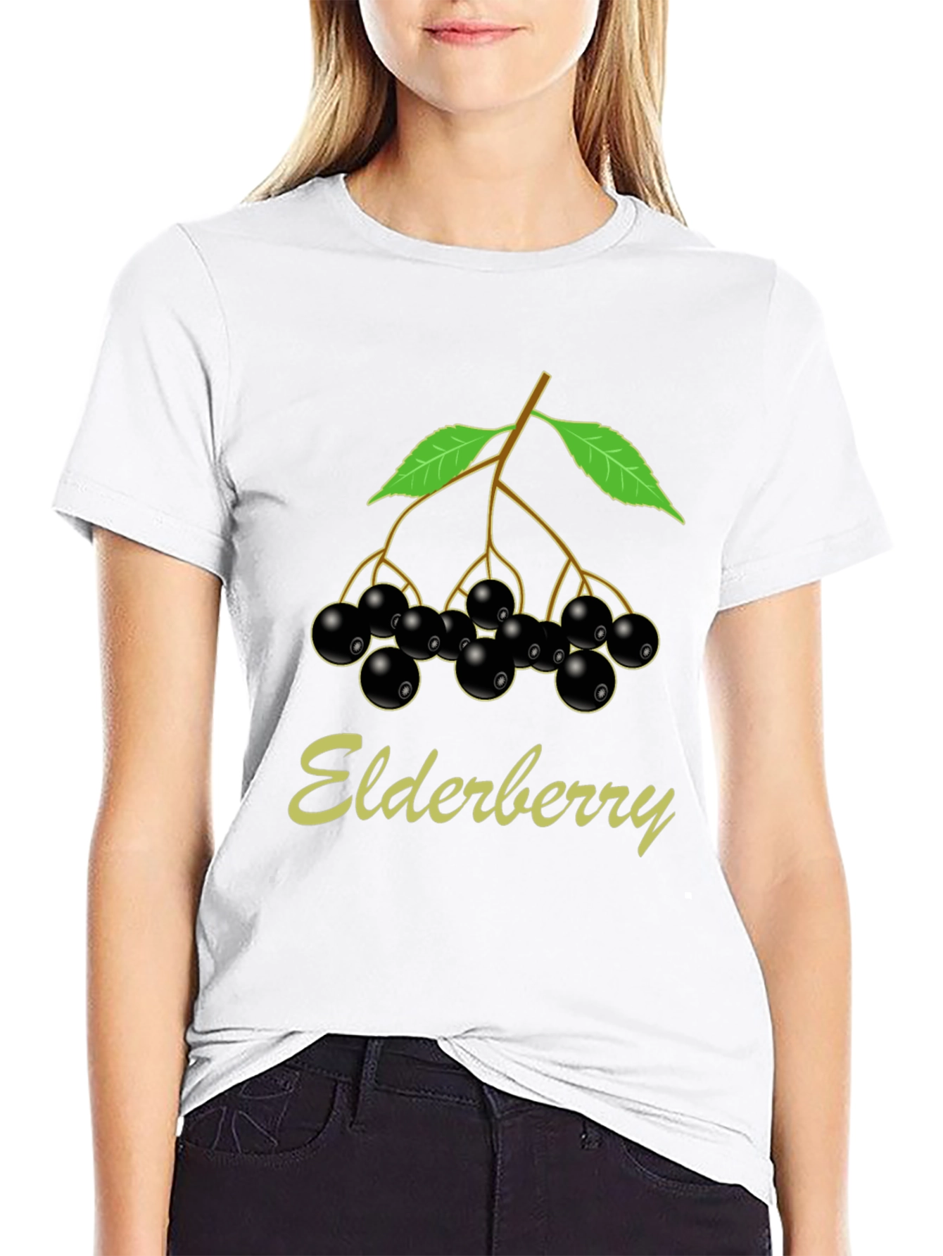 Elderberry T-Shirt Black Nature Inspired