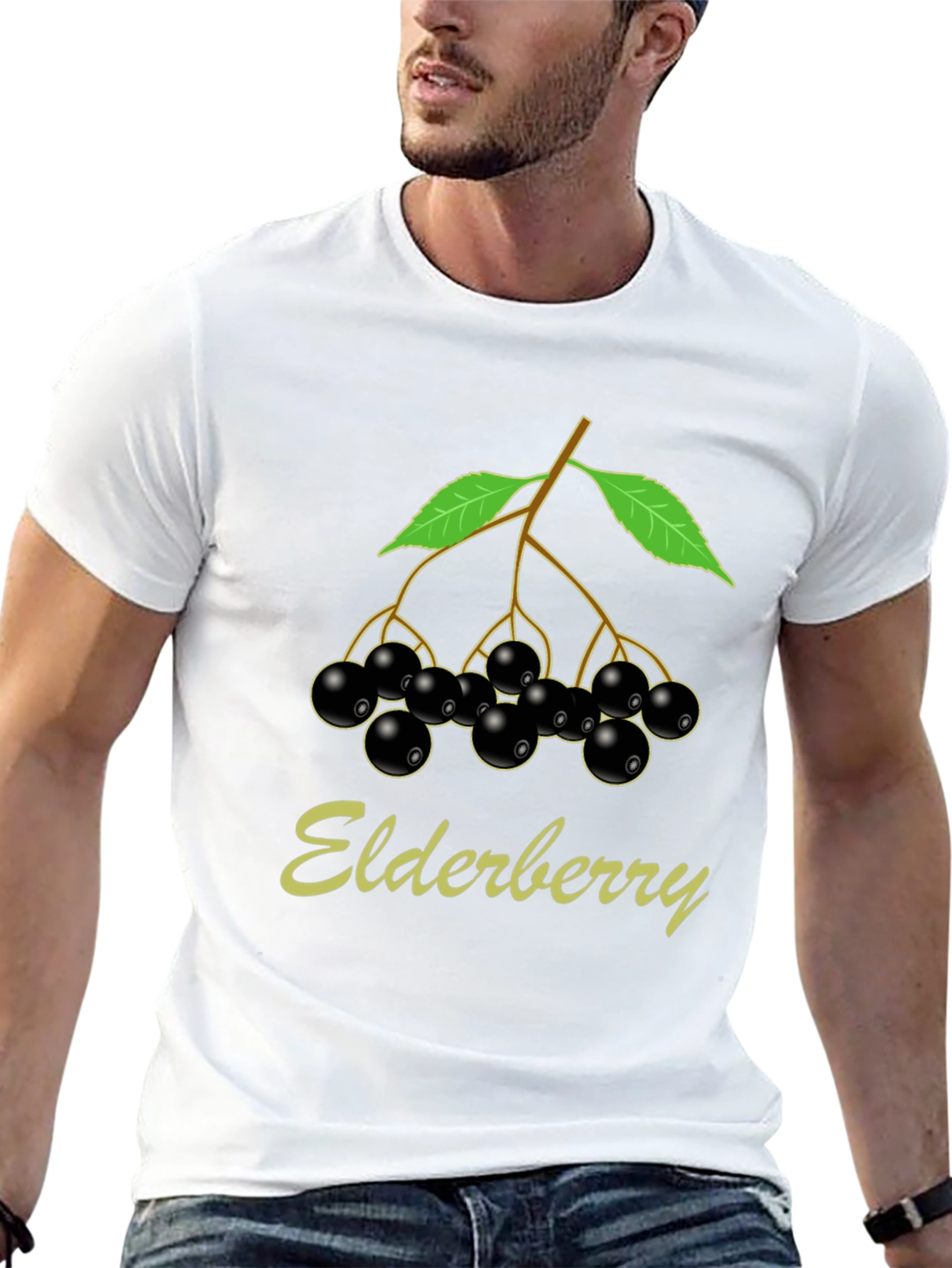 Elderberry T-Shirt Black Nature Inspired