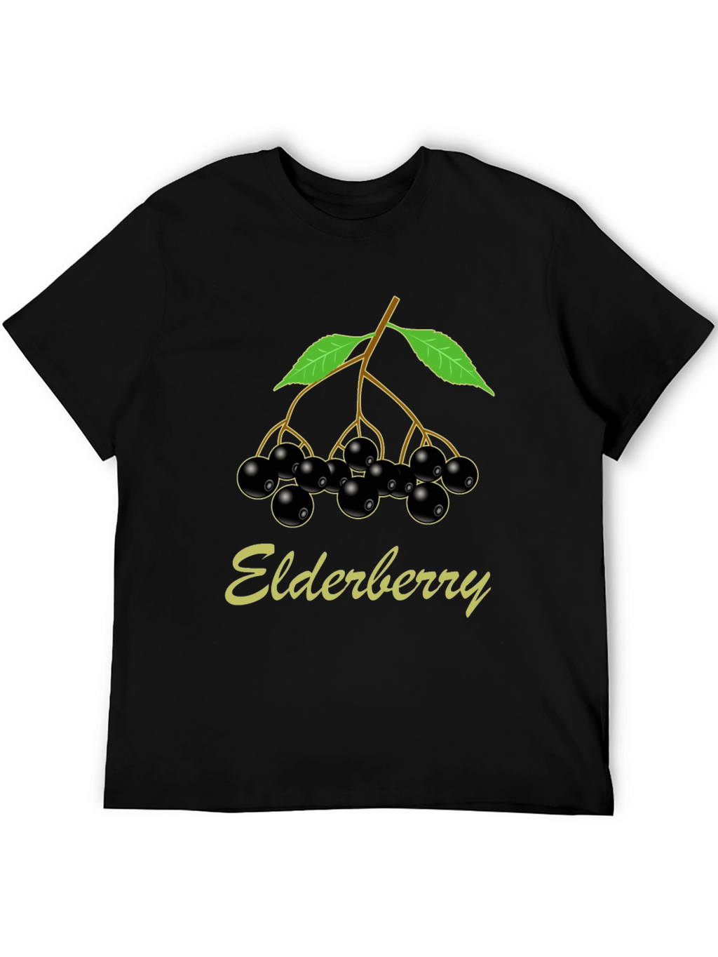 Elderberry T-Shirt Black Nature Inspired