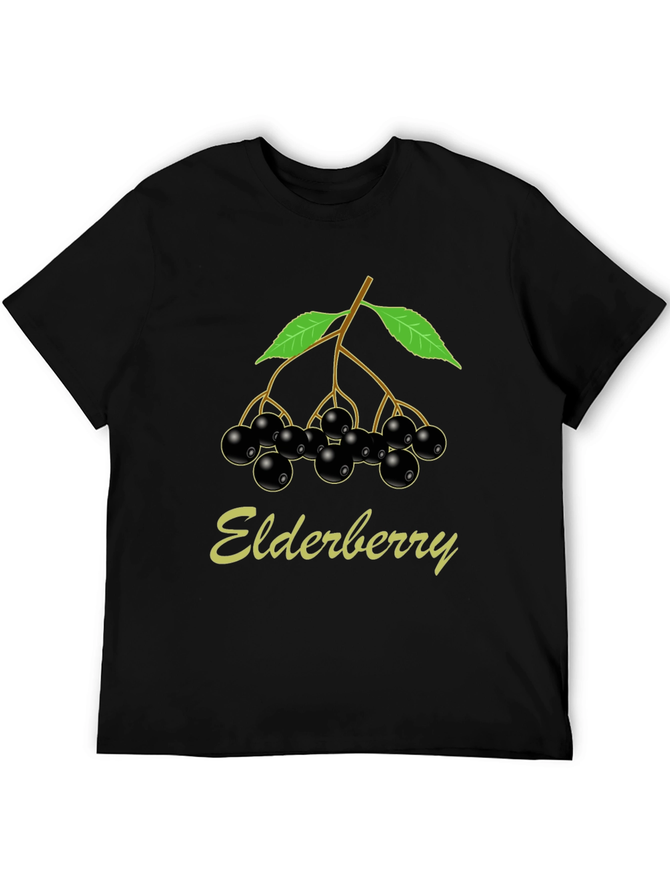 Elderberry T-Shirt Black Nature Inspired
