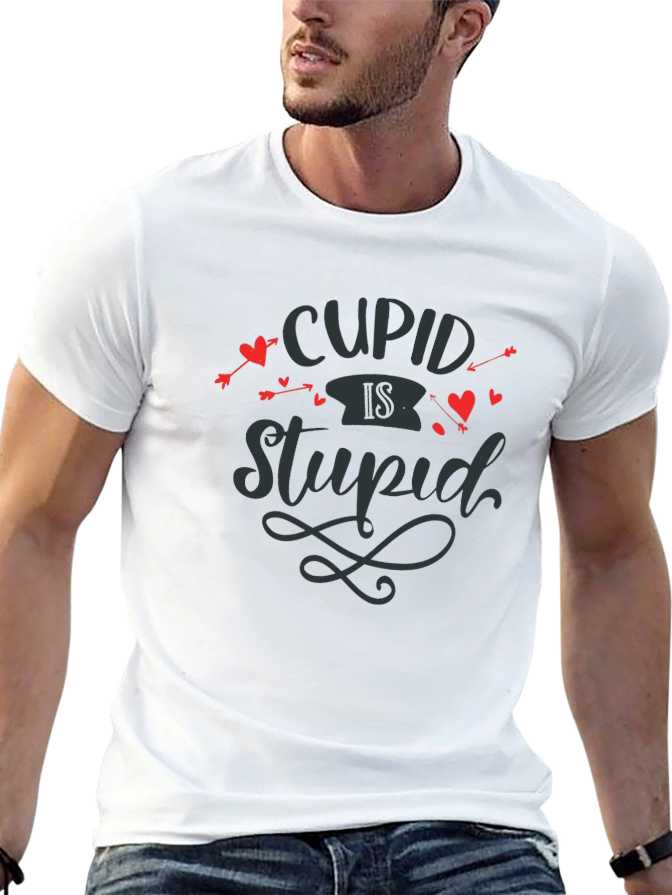 Cupid Is Stupid Graphic Tee - Valentines Anti-Love T-Shirt