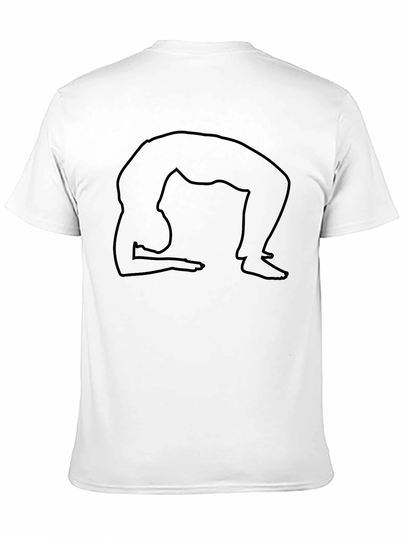 Yoga Pose Graphic Tee - Black Cotton Shirt